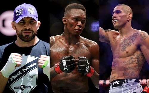 Glover Teixeira (left); Israel Adesanya (center); Alex Pereira (right)