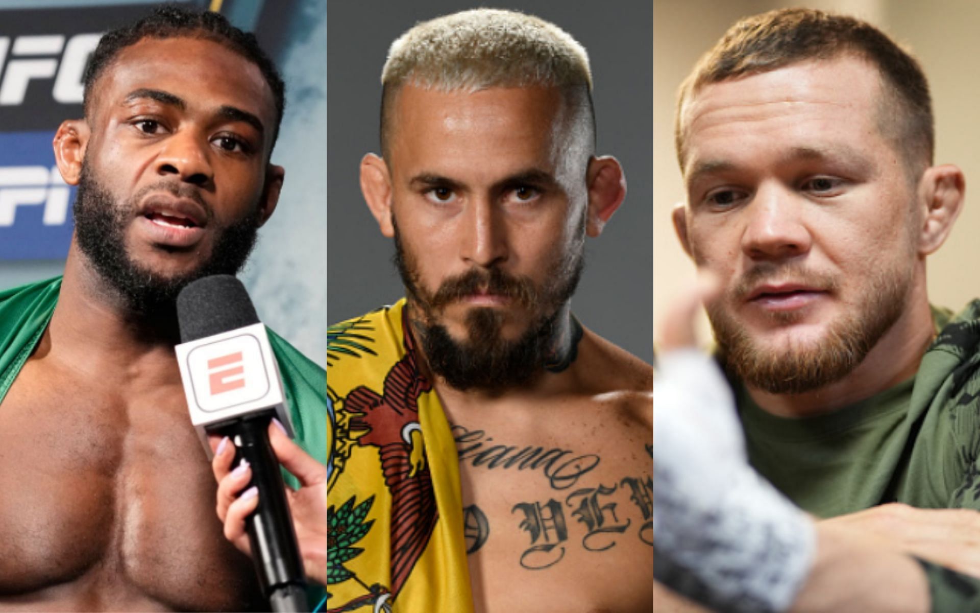 (From left to right) Aljamain Sterling, Marlon Vera and Petr Yan