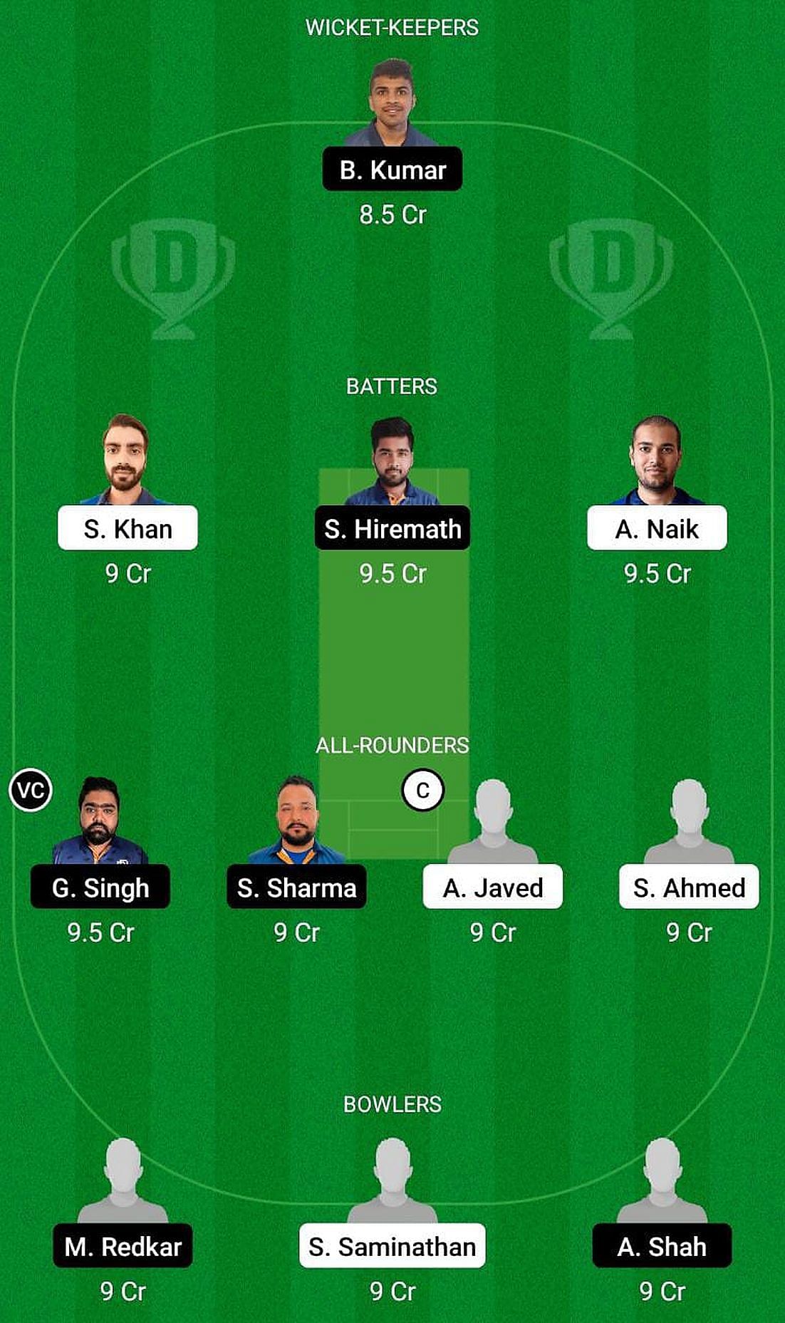 LKP vs IND Fantasy Suggestion Team 1