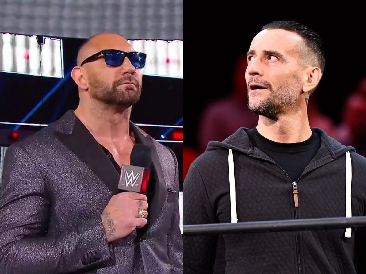 Dave Batista (left) and CM Punk (right).