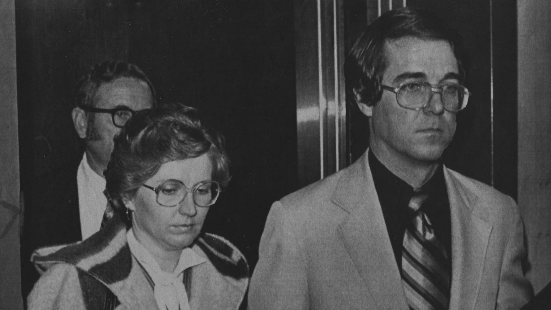 Candy Montgomery and her husband Pat after her trial (Image via DMN)