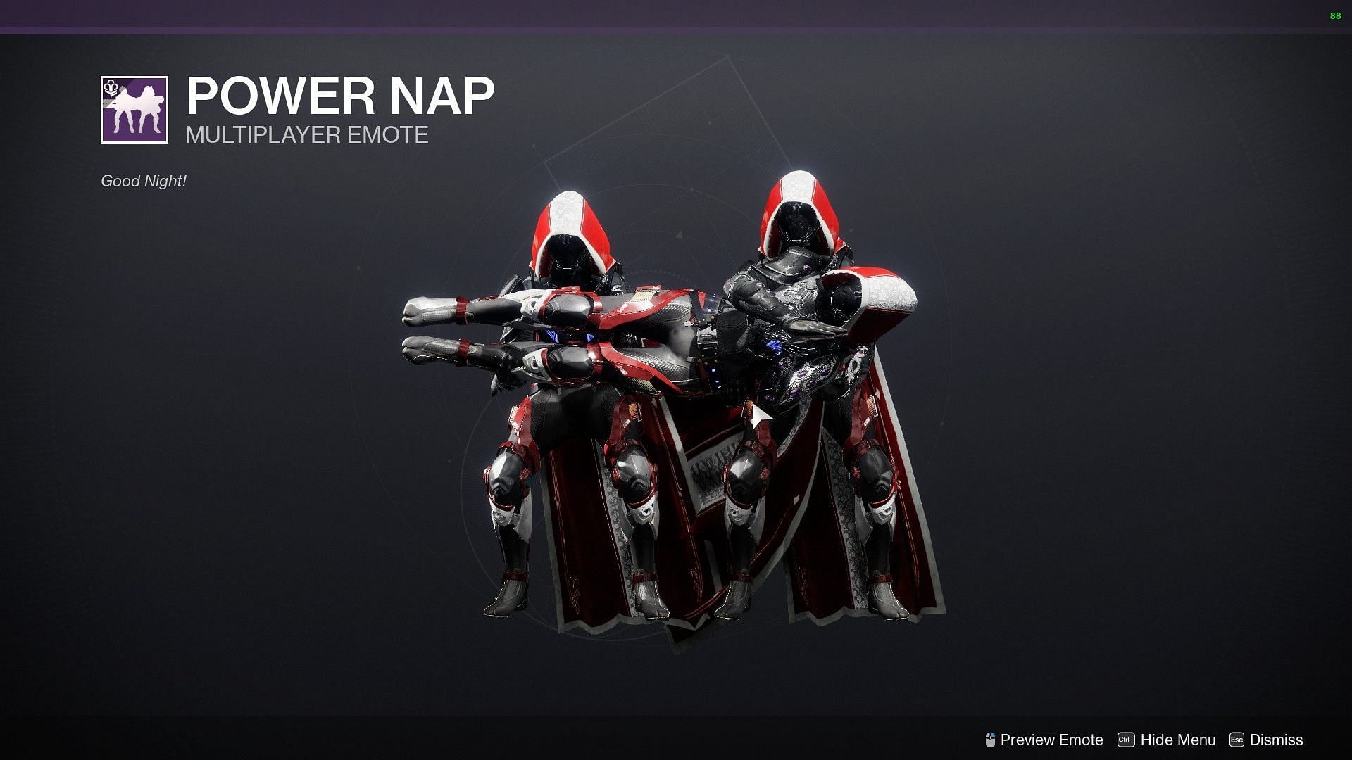 The Power Nap emote for Bright Dust in Destiny 2 week 13 (Image via Bungie)