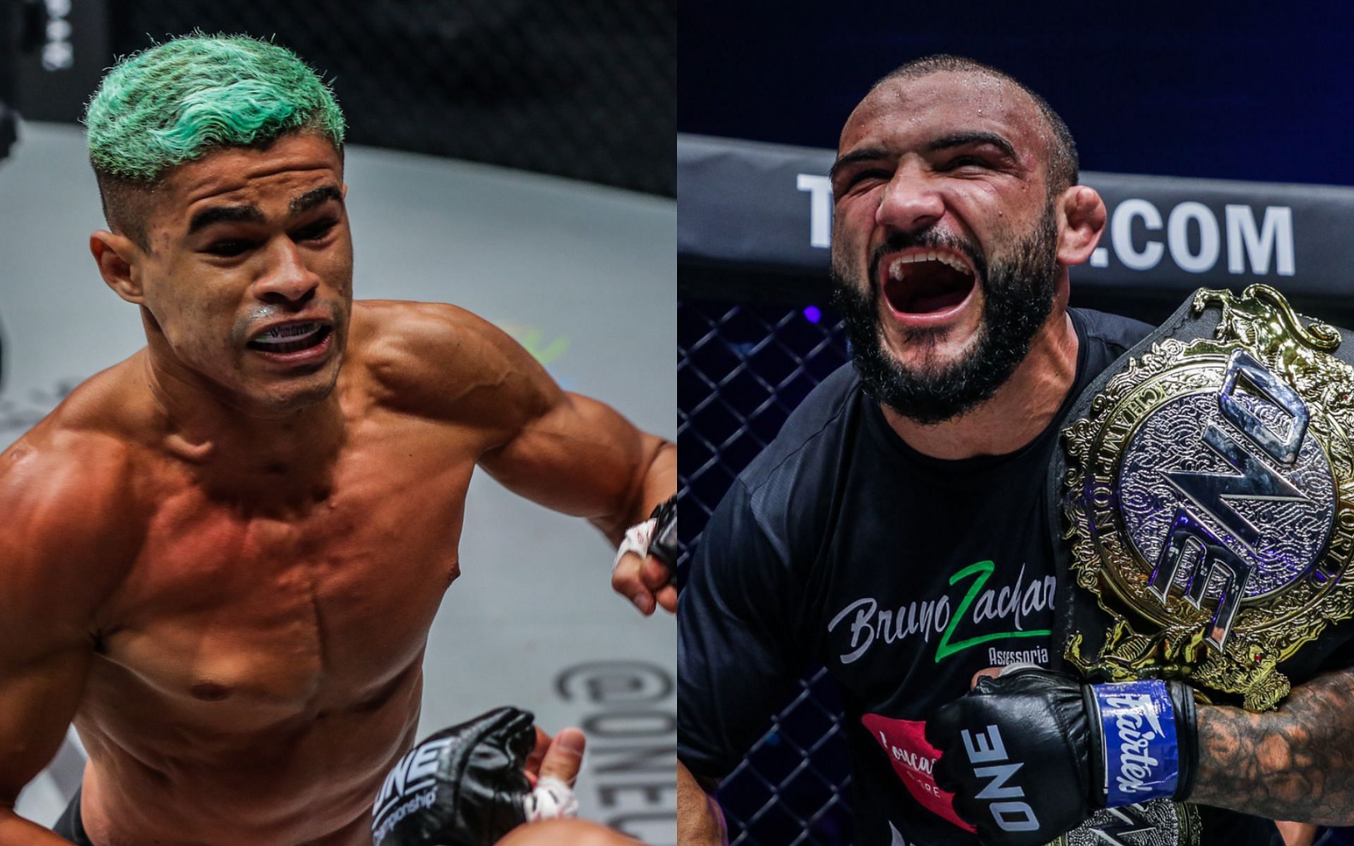 Fabricio Andrade (left) accuses John Lineker (right) of ducking him. [Photos ONE Championship]