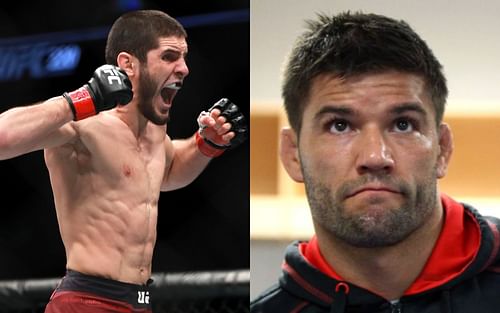 Islam Makhachev (left); Josh Thomson (right)