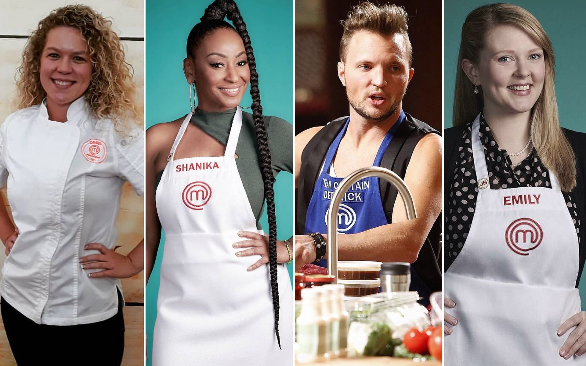 Six MasterChef season 12 chefs got white aprons in round 1 (Image via Sportskeeda)