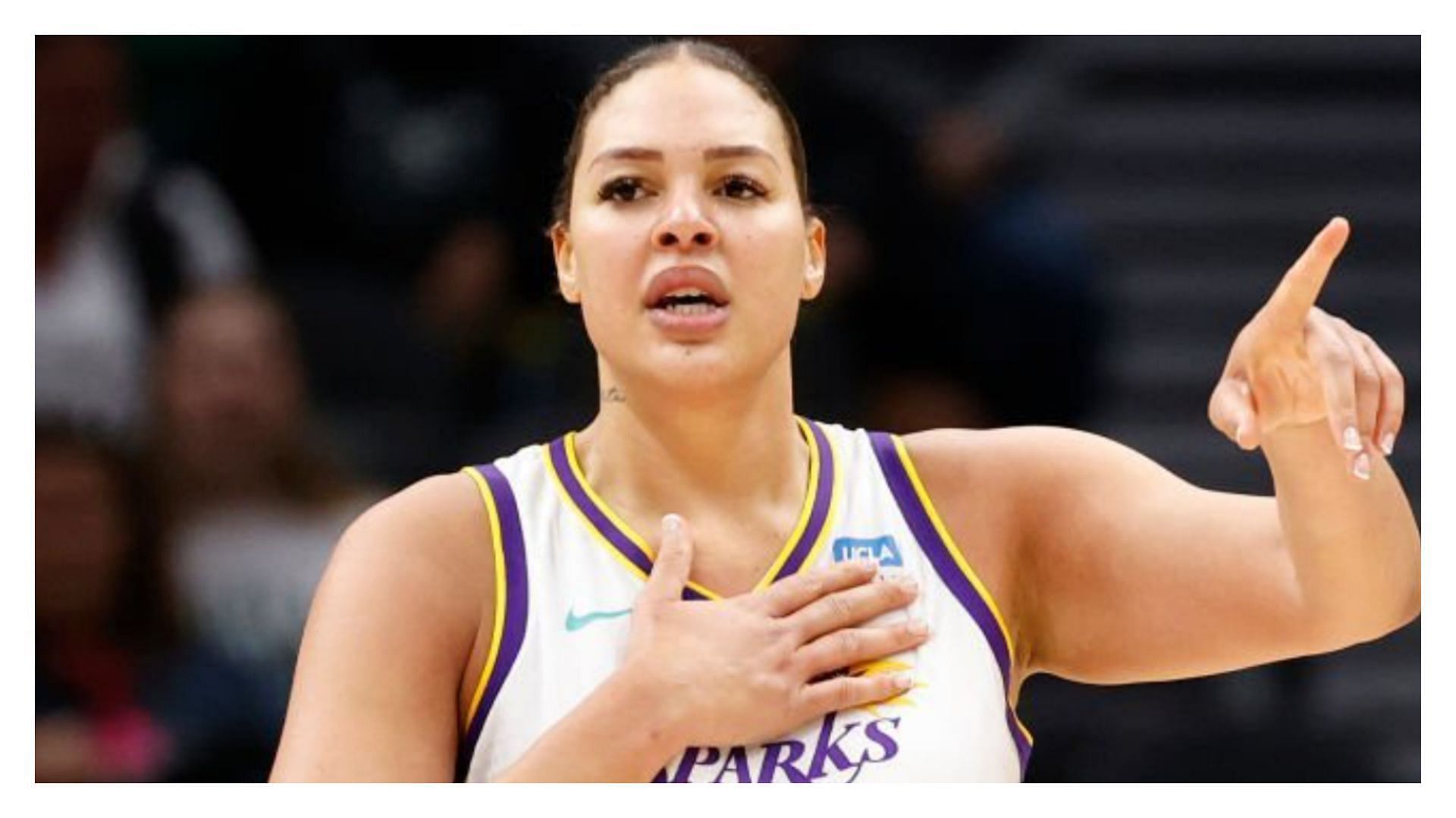 Liz Cambage hurled racial slurs during a warm-up match in 2021 (Image via Steph Chambers/Getty Images)