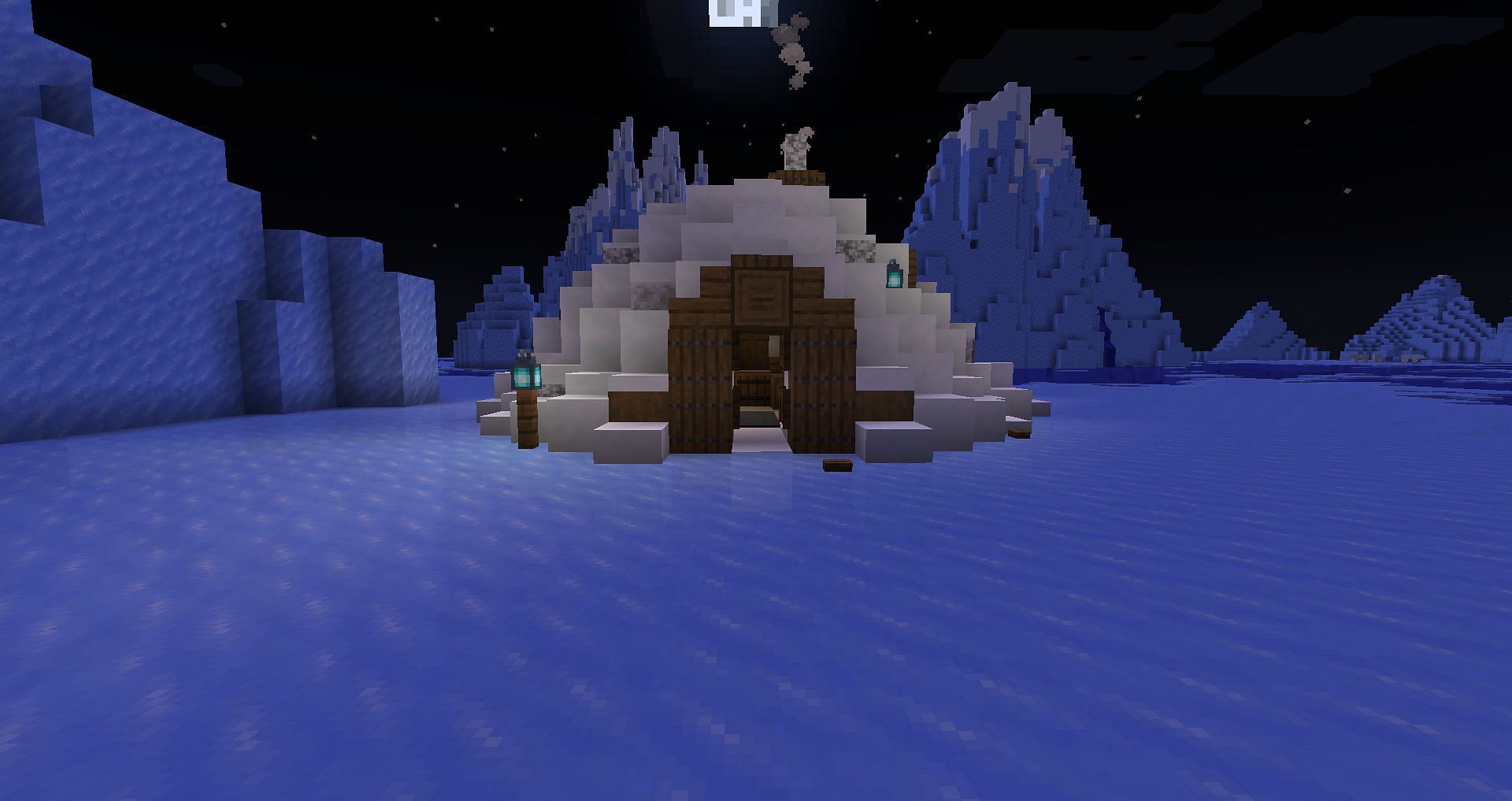 A custom-built igloo design (Image via u/JollyGeneration on Reddit)