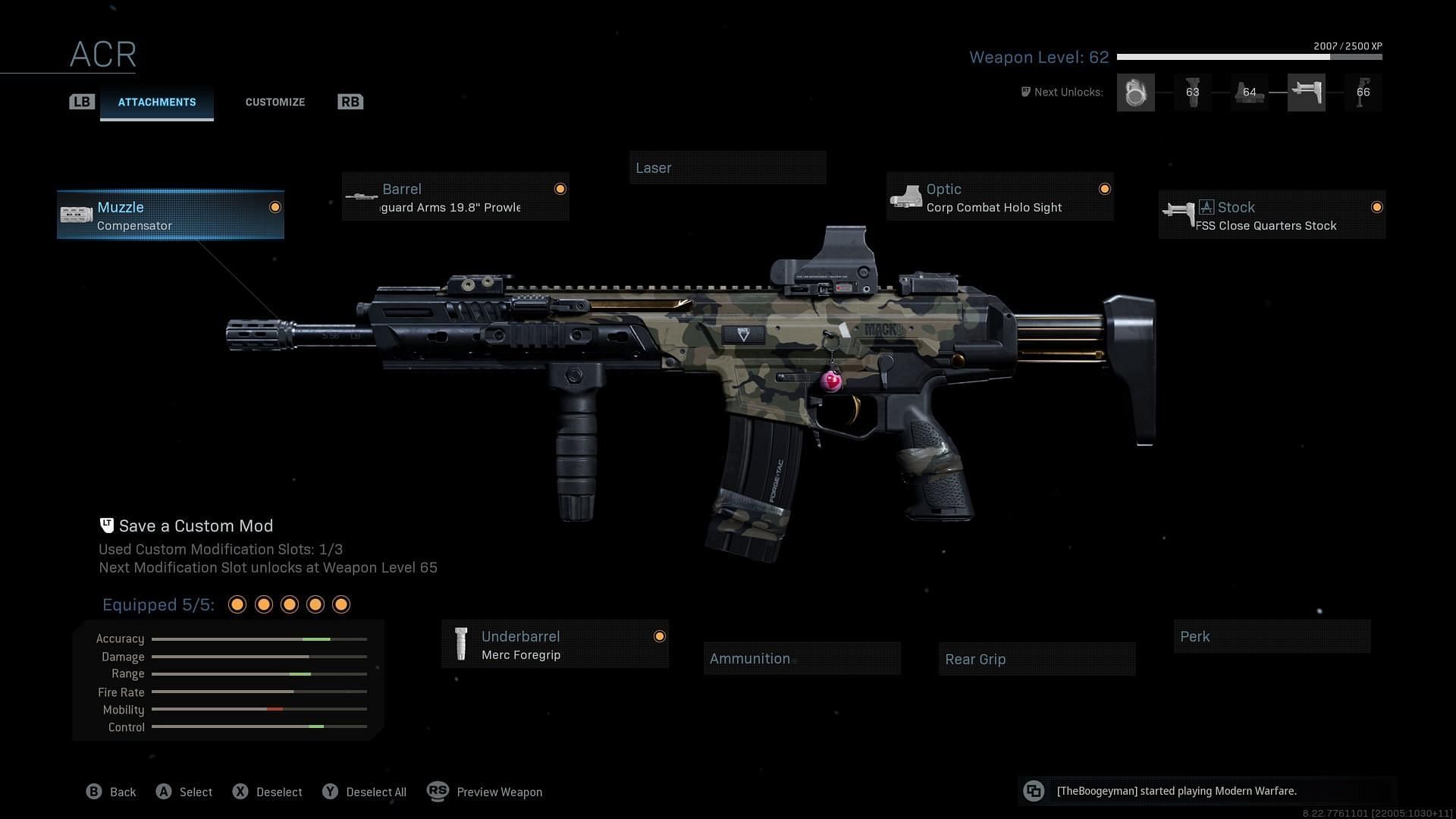 ACR from Modern Warfare 2019 (image via activision)