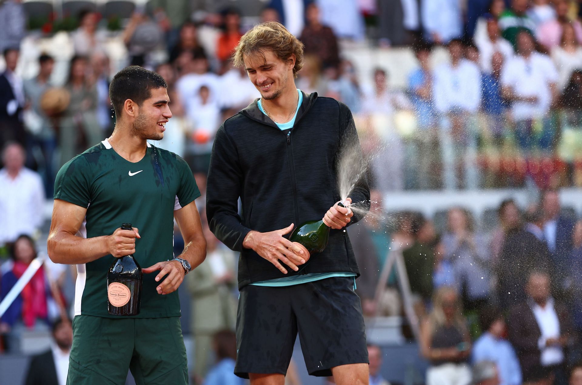 Carlos Alcaraz [left] is a favorite to win the 2022 French Open.