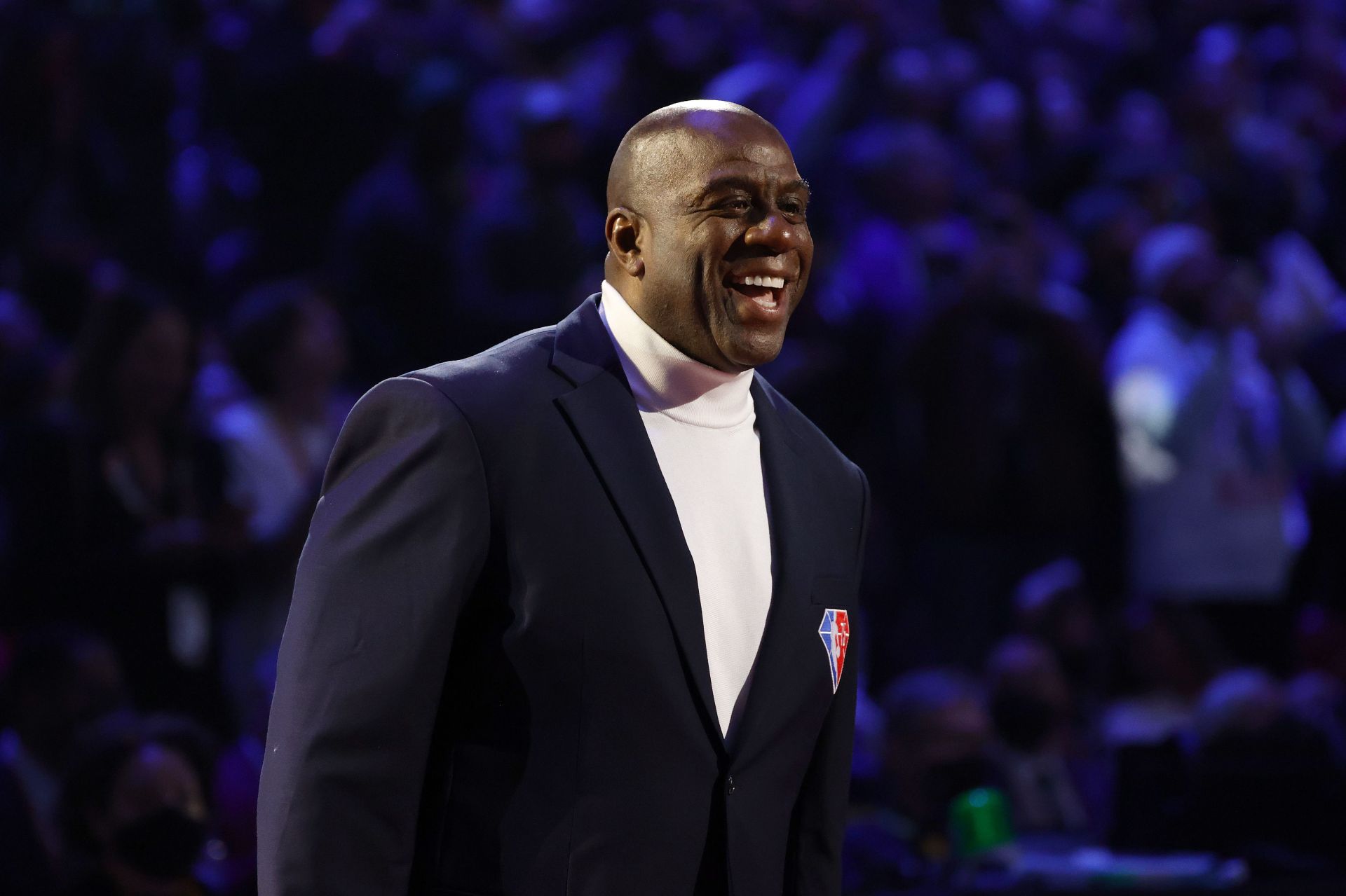 Magic Johnson at the 2022 NBA All-Star Game.