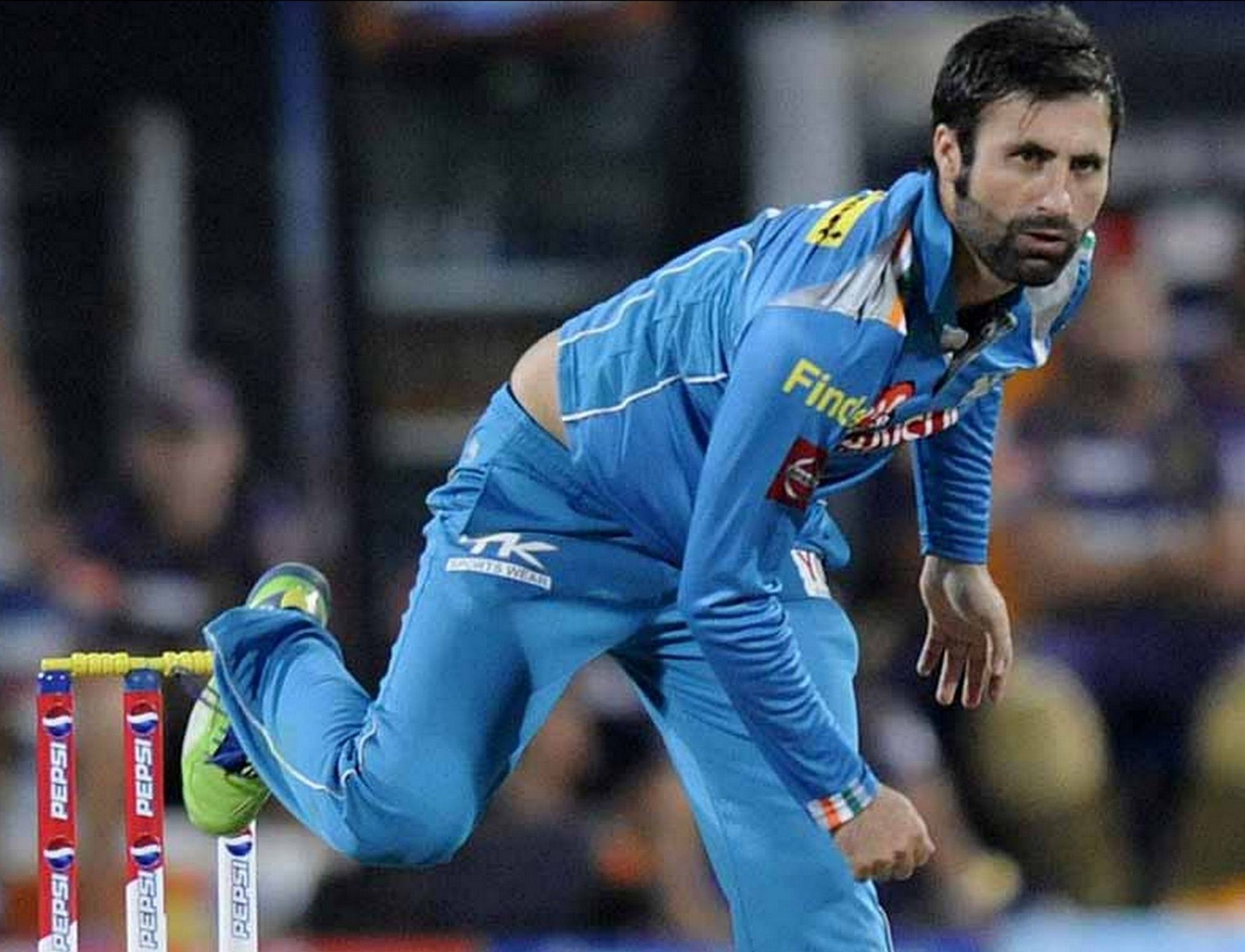 Parvez Rasool is a J&amp;K stalwart with 4,886 runs and 282 wickets to his name in first-class cricket. Image: IPL/BCCI
