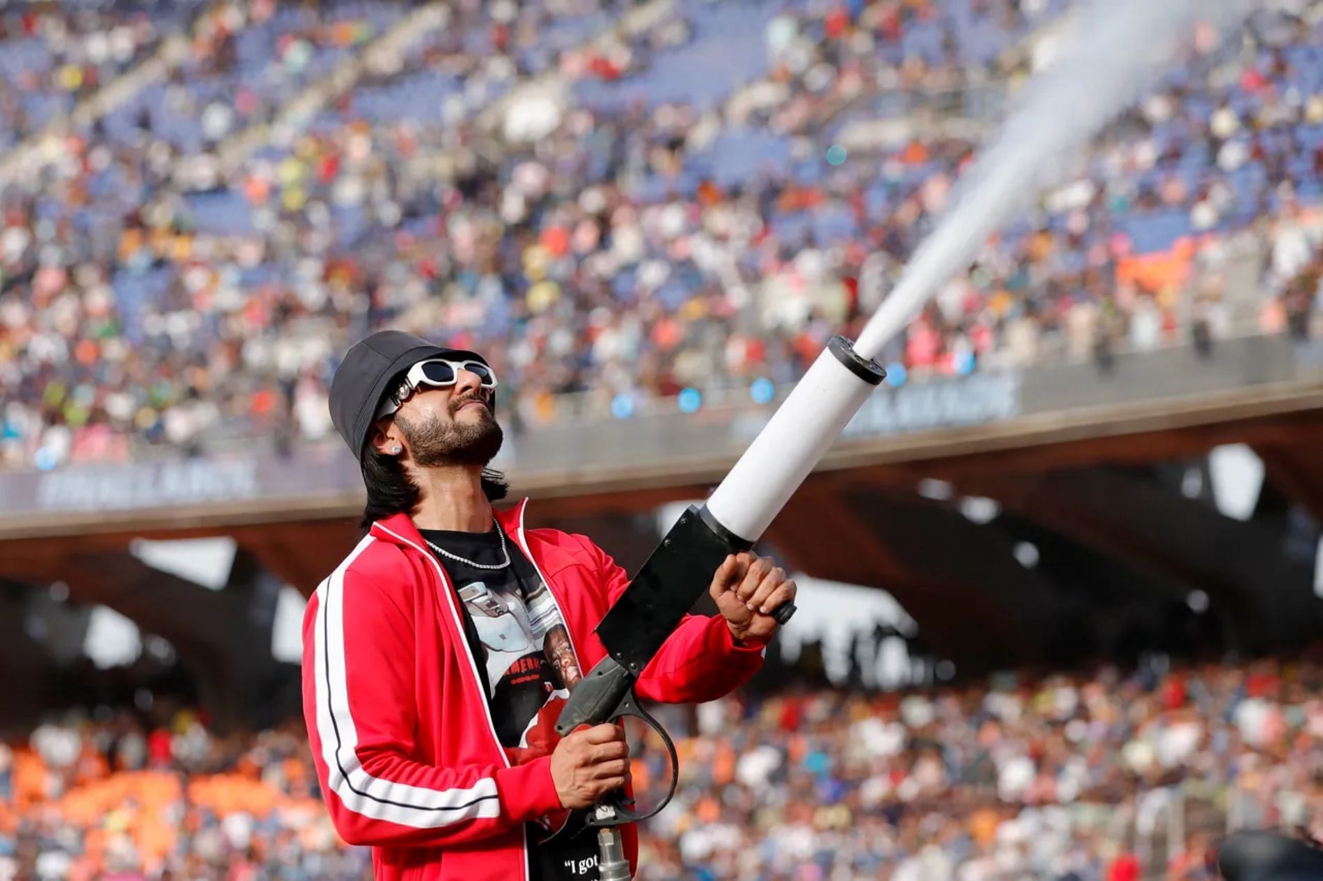 Bollywood actor Ranveer Singh at the IPL 2022 final. Pic: IPL