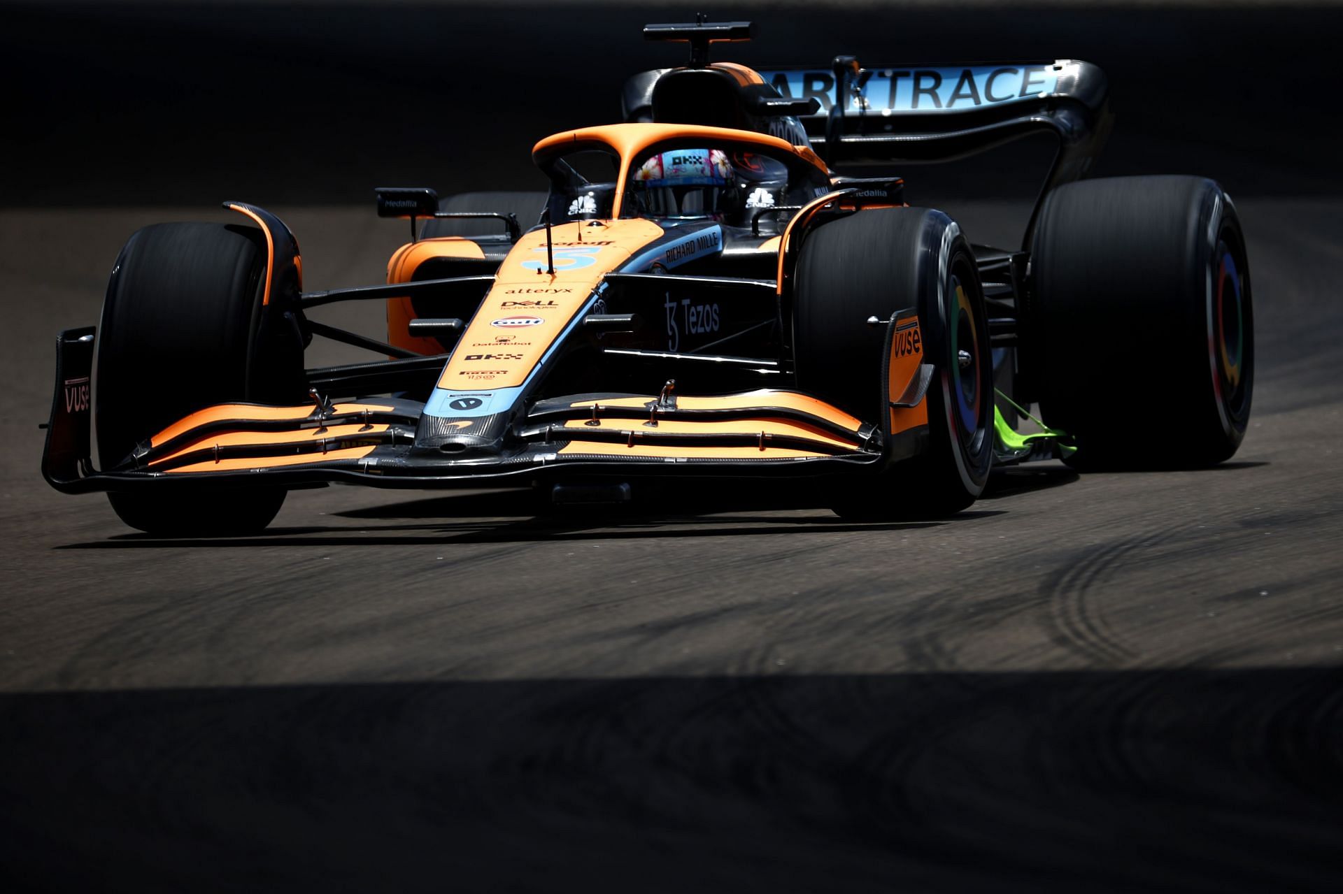 McLaren&#039;s Daniel Ricciardo driving around the Miami International Autodrome. (Photo by Jared C. Tilton/Getty Images)