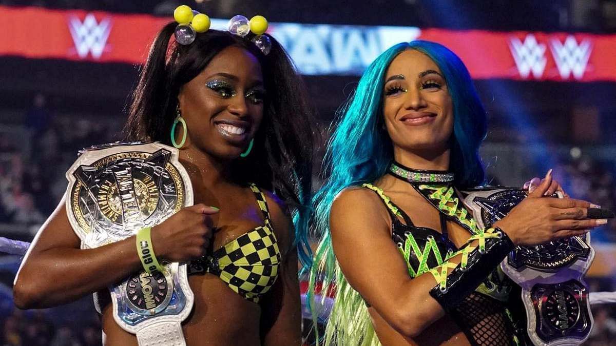 Sasha Banks and Naomi won the WWE Women&#039;s Tag Titles at WrestleMania earlier this year