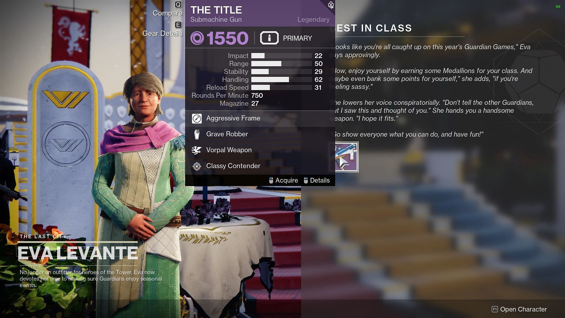 The Title curated perks (Image via Destiny 2)