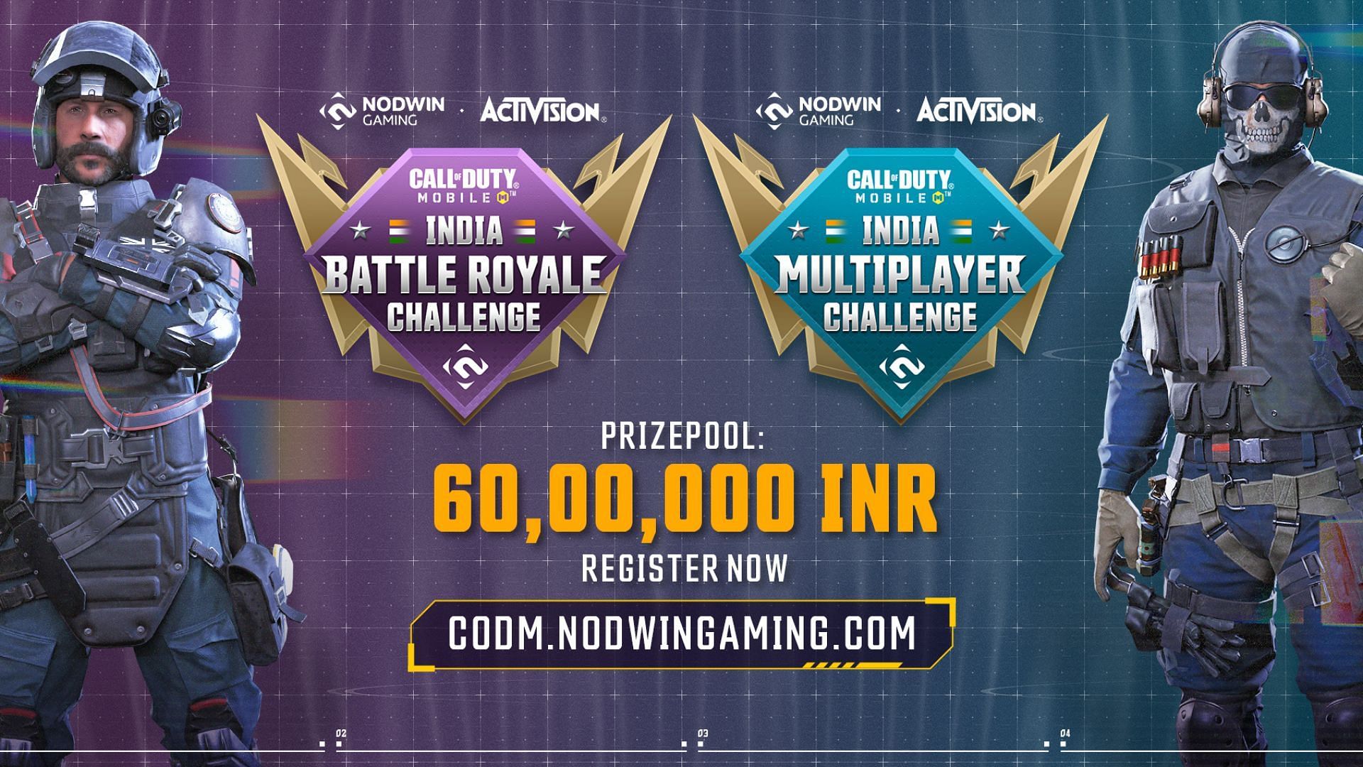 Registration for COD Mobile India Challenge is live, and it returns this year with a massive prize pool (Image via Nodwin Gaming)