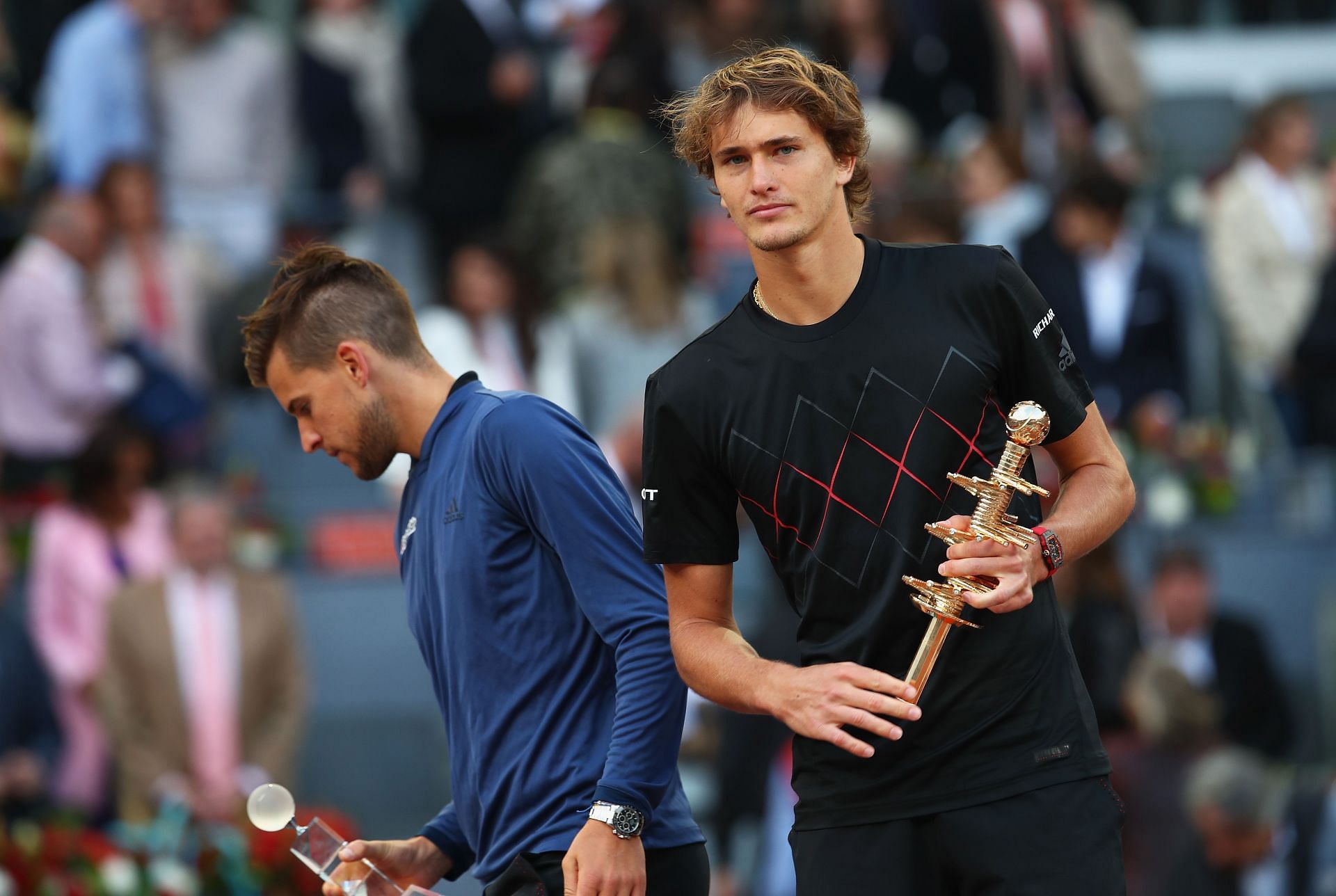 Alexander Zverev (right) won his first Masters Masters title in 2018