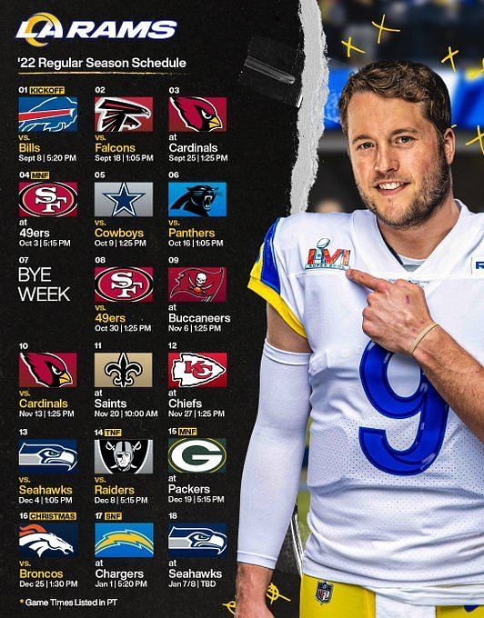 a rams schedule