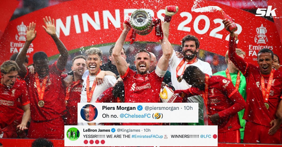 Footballing world reacted to Liverpool winning the FA Cup final against Chelsea.
