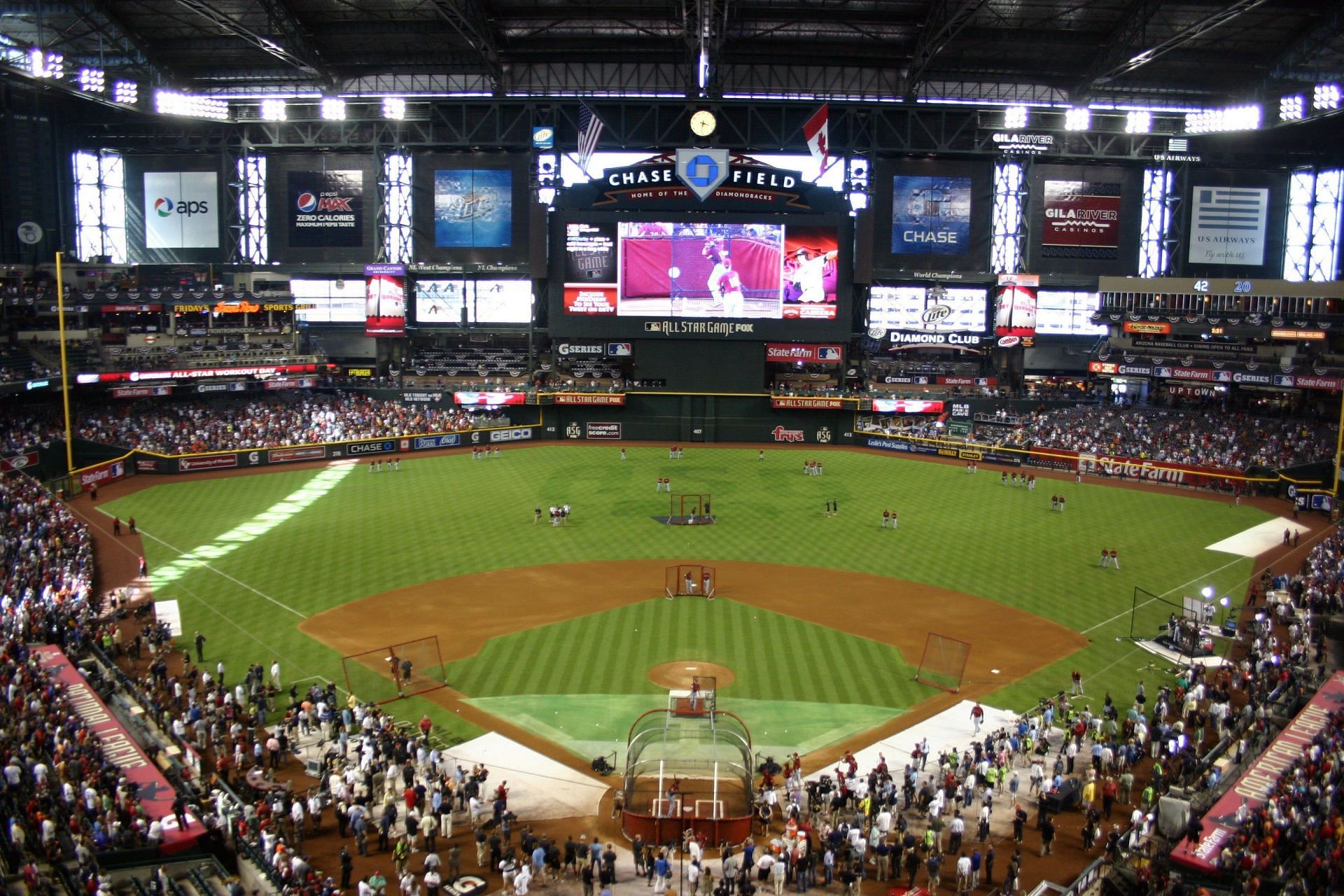 Chase Field, opened in 1998 is home of the Arizona Diamondbacks