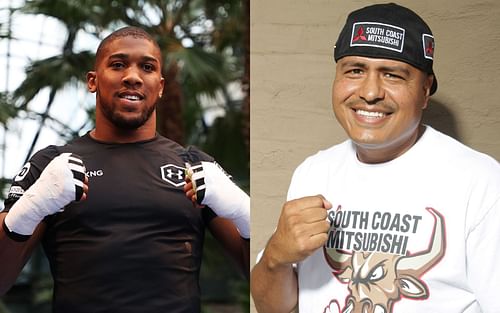 Anthony Joshua (left) and Robert Garcia (right)