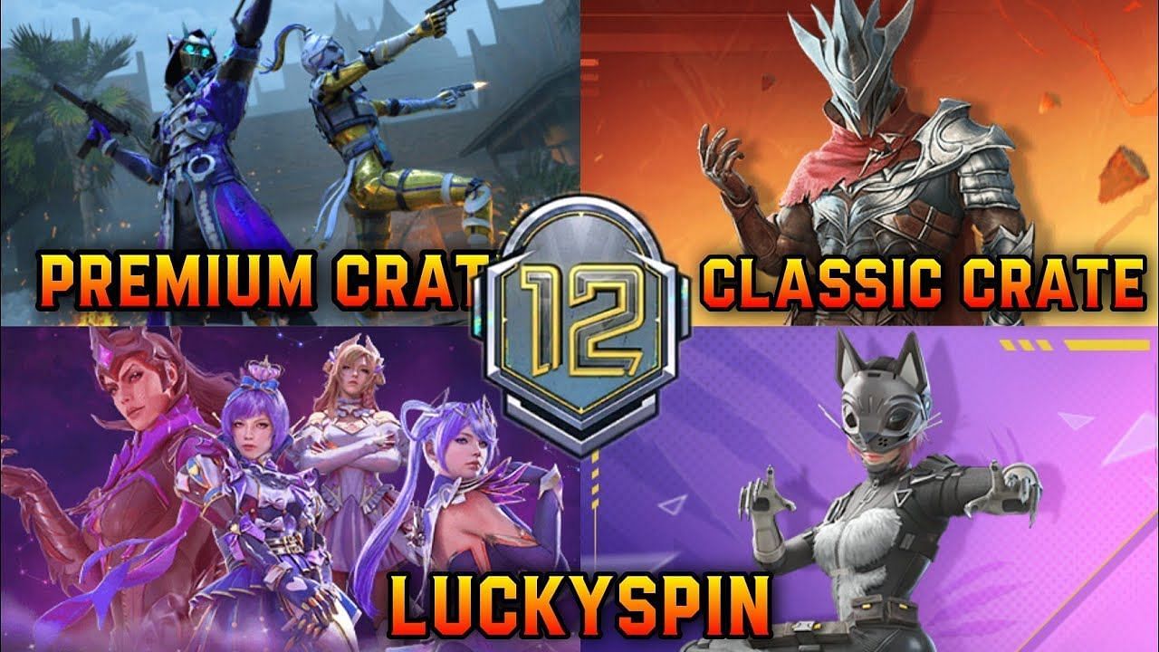 The upcoming premium and classic crate as well as lucky spins in BGMI (Image via Youtube/Mad Tamizha)