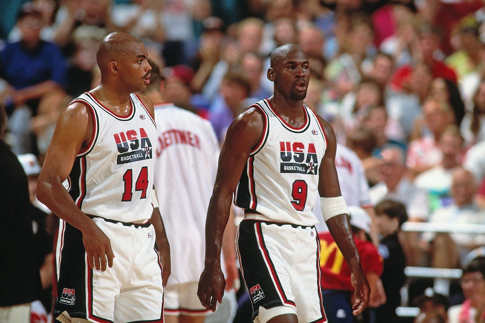 &quot;Chuck&quot; and &quot;His Airness&quot; played together with other NBA superstars in the Dream Team. [Photo: OpenCourt-Basketball]