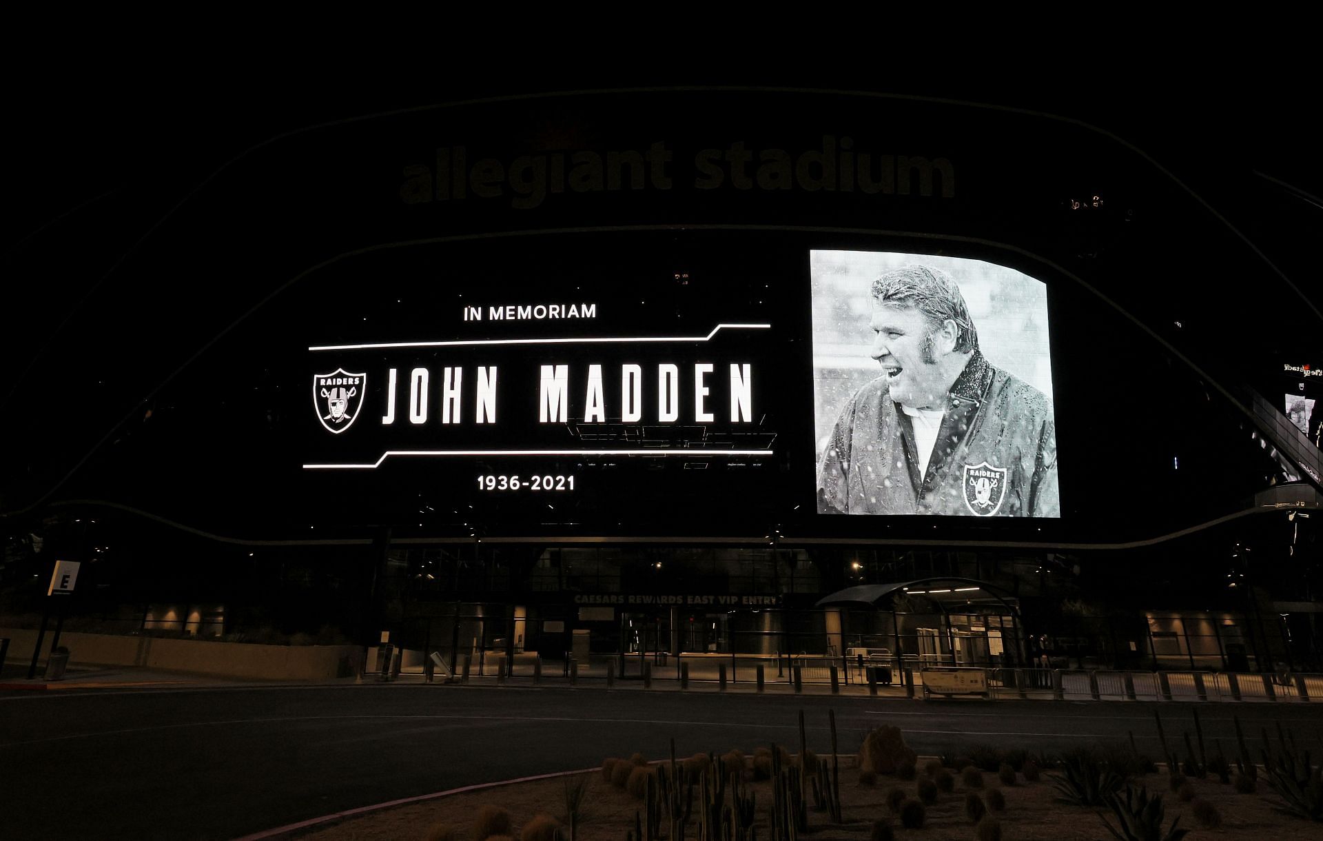 Las Vegas Raiders honor Hall of Fame NFL coach and broadcaster John Madden
