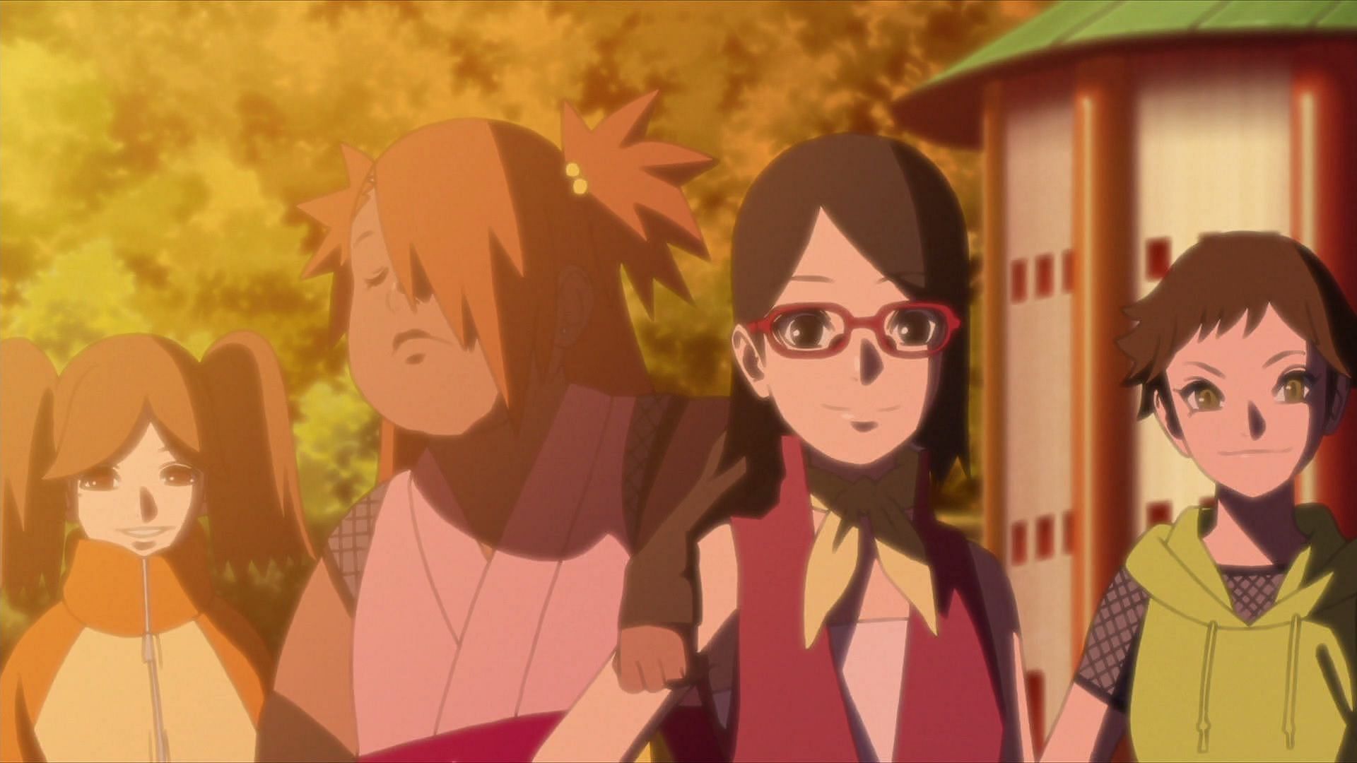 Pictured: Sarada and the squad. (Image via Studio Pierrot)