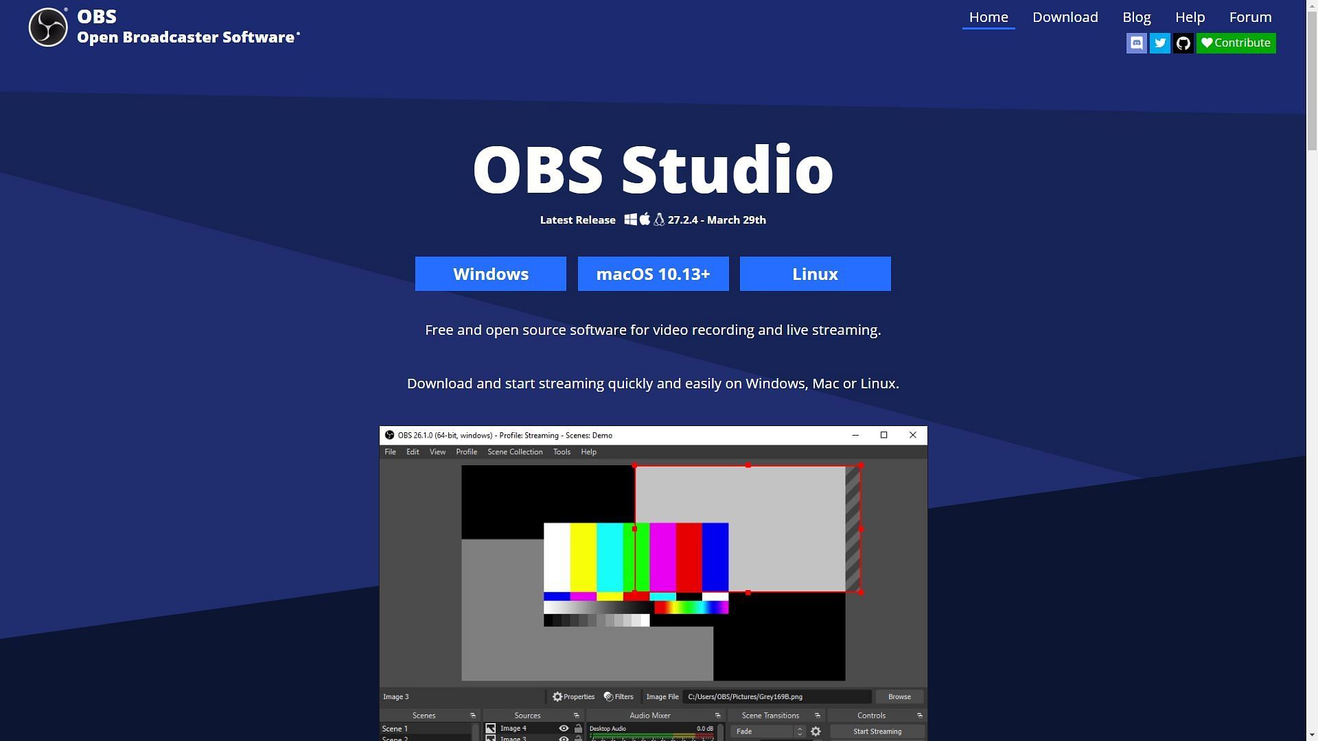 OBS official website (Image by Sportskeeda)
