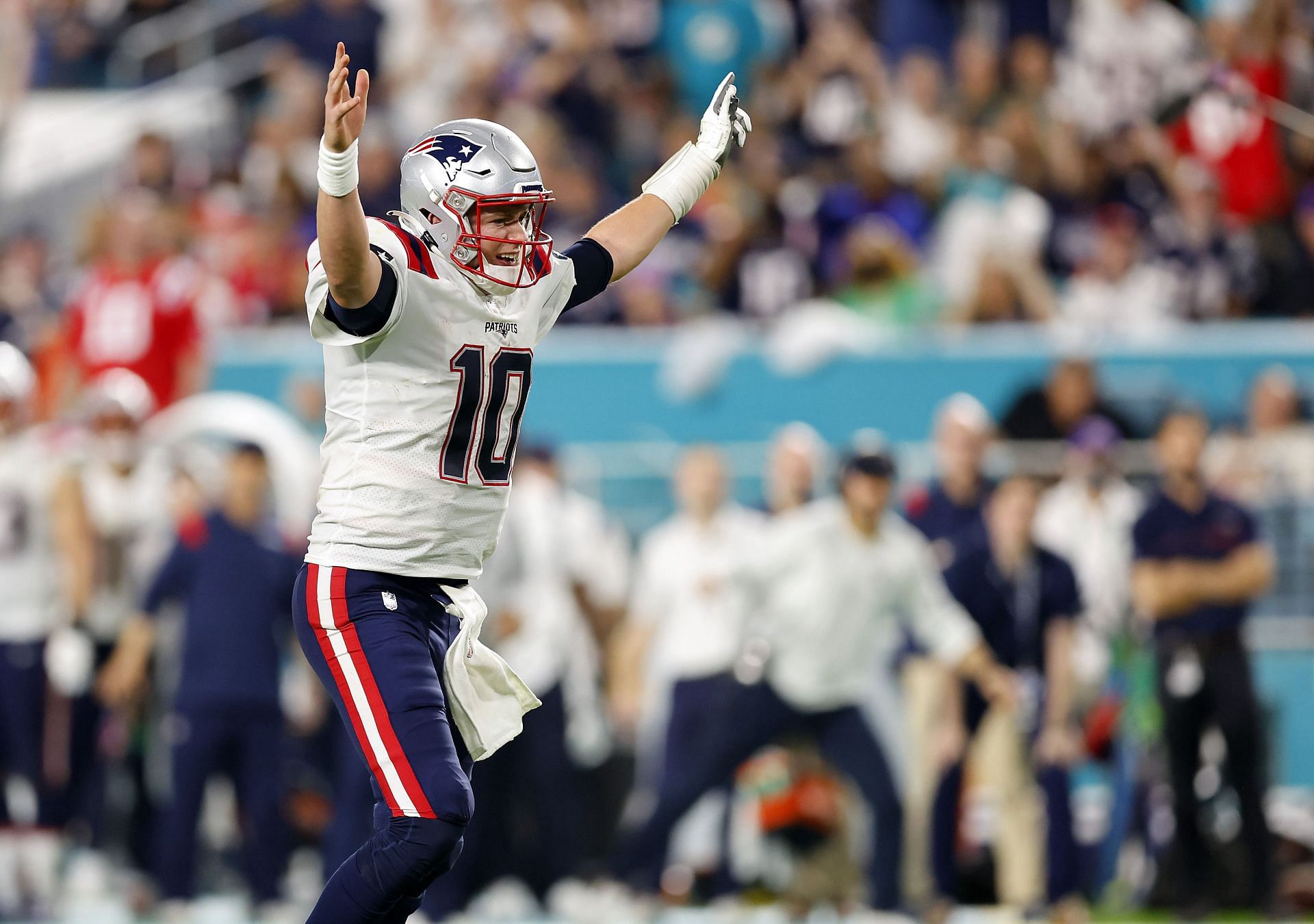 New England Patriots quarterback Mac Jones