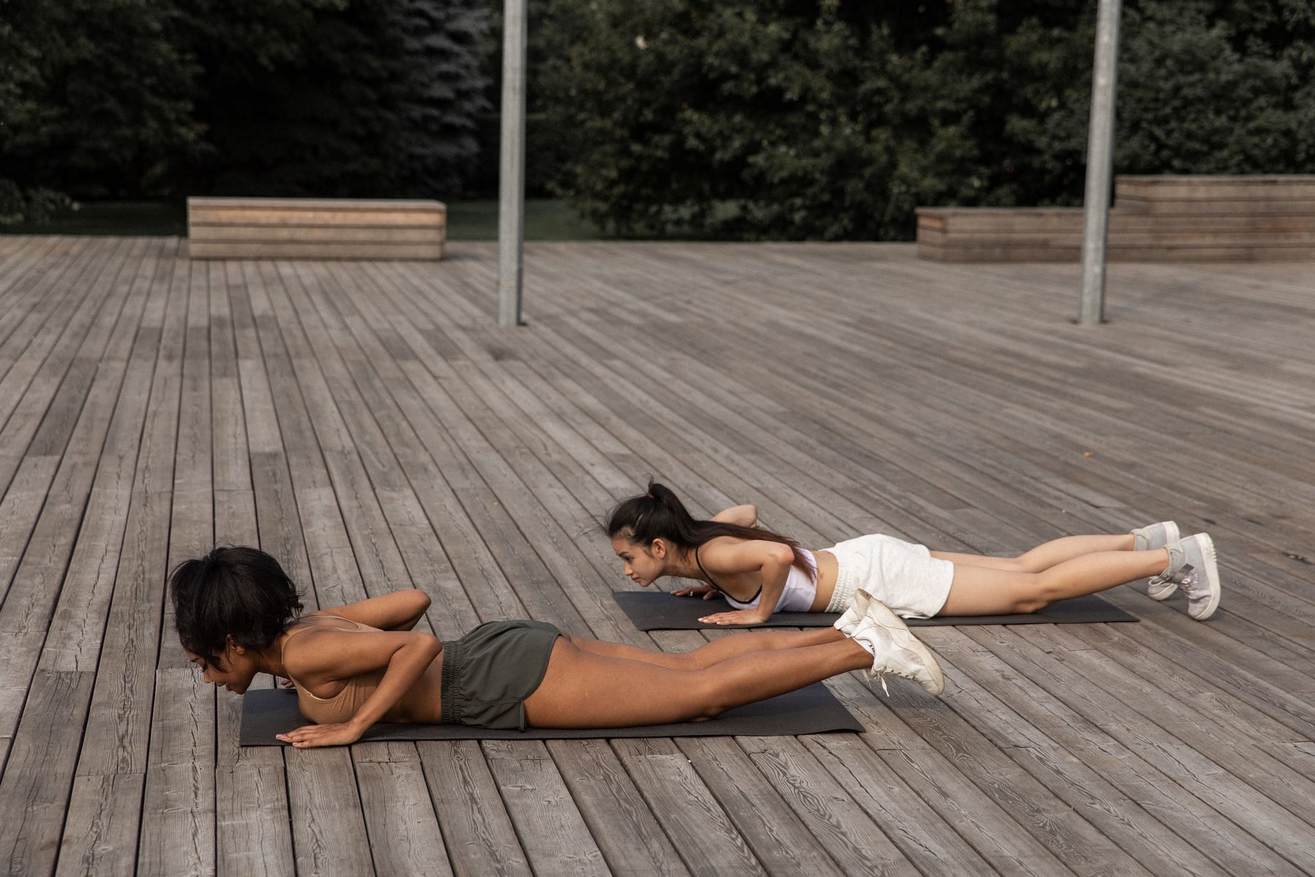 Low plank yoga pose enhances your body awareness. (Image via Pexels / Monstera)