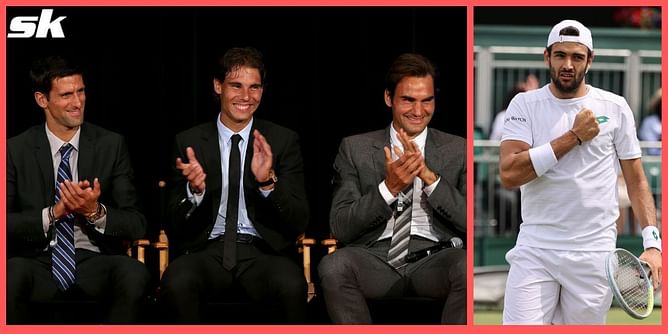 "Before, I experienced them as a fan, on TV, now I challenge them on the court, I feel lucky to be a part of it" - Matteo Berrettini on Roger Federer, Rafael Nadal and Novak Djokovic