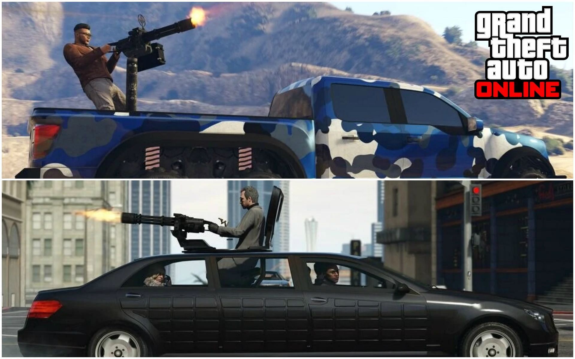 Two turreted vehicles are on sale in GTA Online (Images via Rockstar Games)