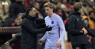 "He’s a beast" - Barcelona boss Xavi heaps praise on Frenkie de Jong and comments about Manchester United rumors