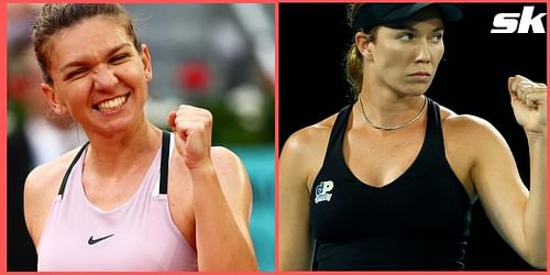 Simona Halep (L) vs Danielle Collins