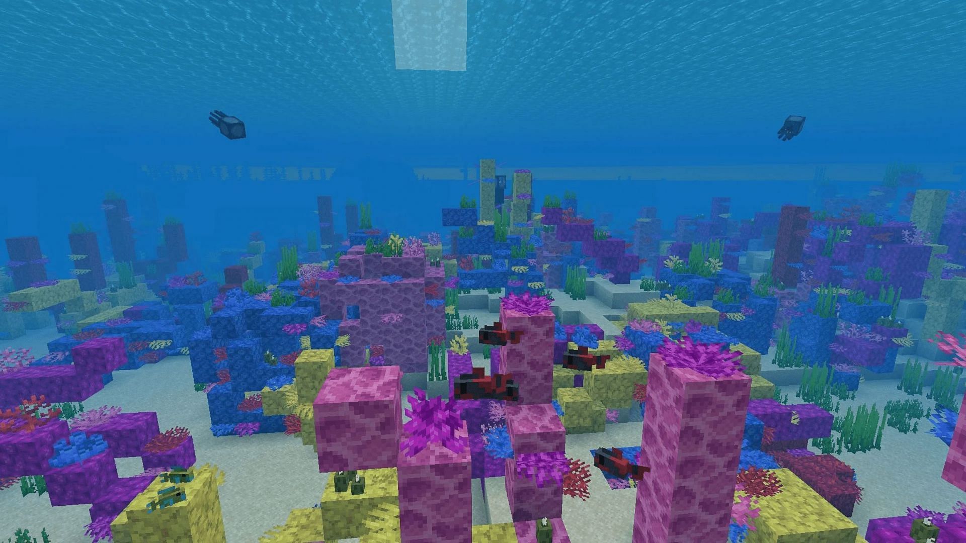 Coral is often found in warm ocean biomes in Minecraft (Image via Mojang)