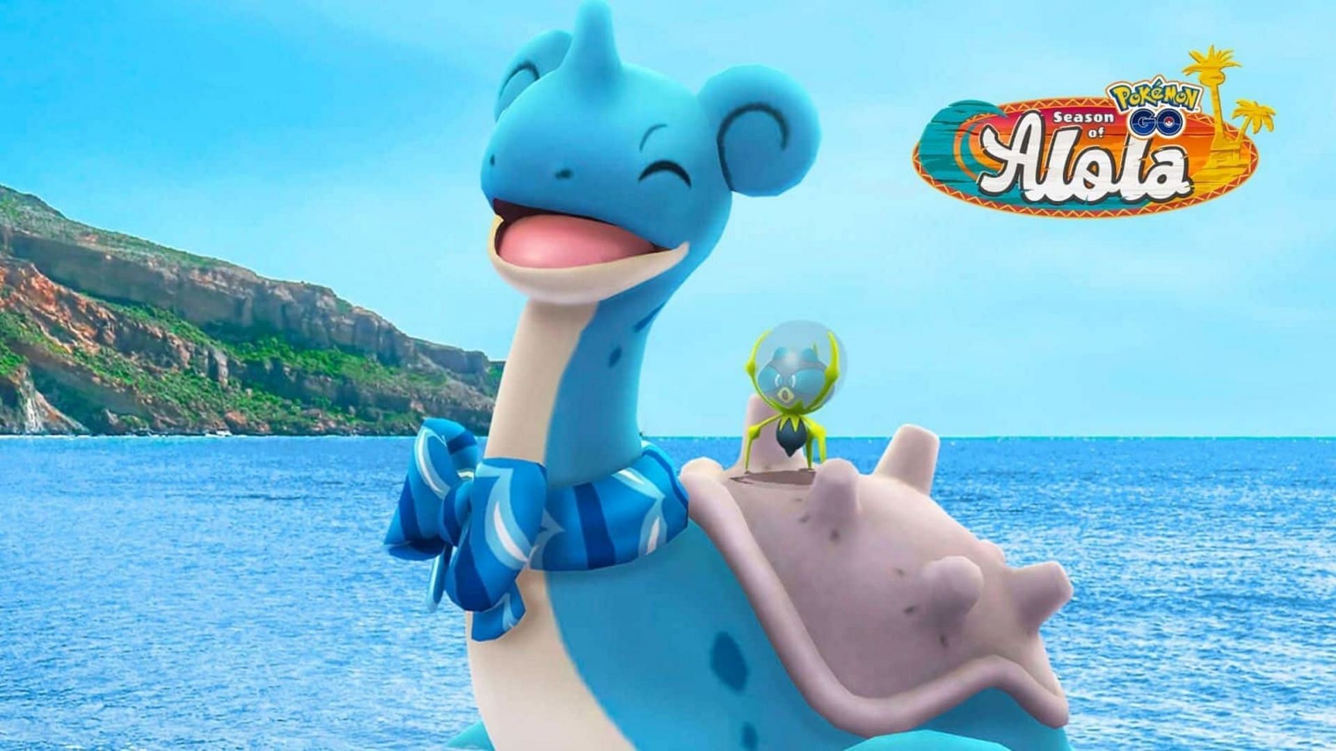 Lapras donning a scarf is now available to catch during the Water Festival (Image via Niantic)