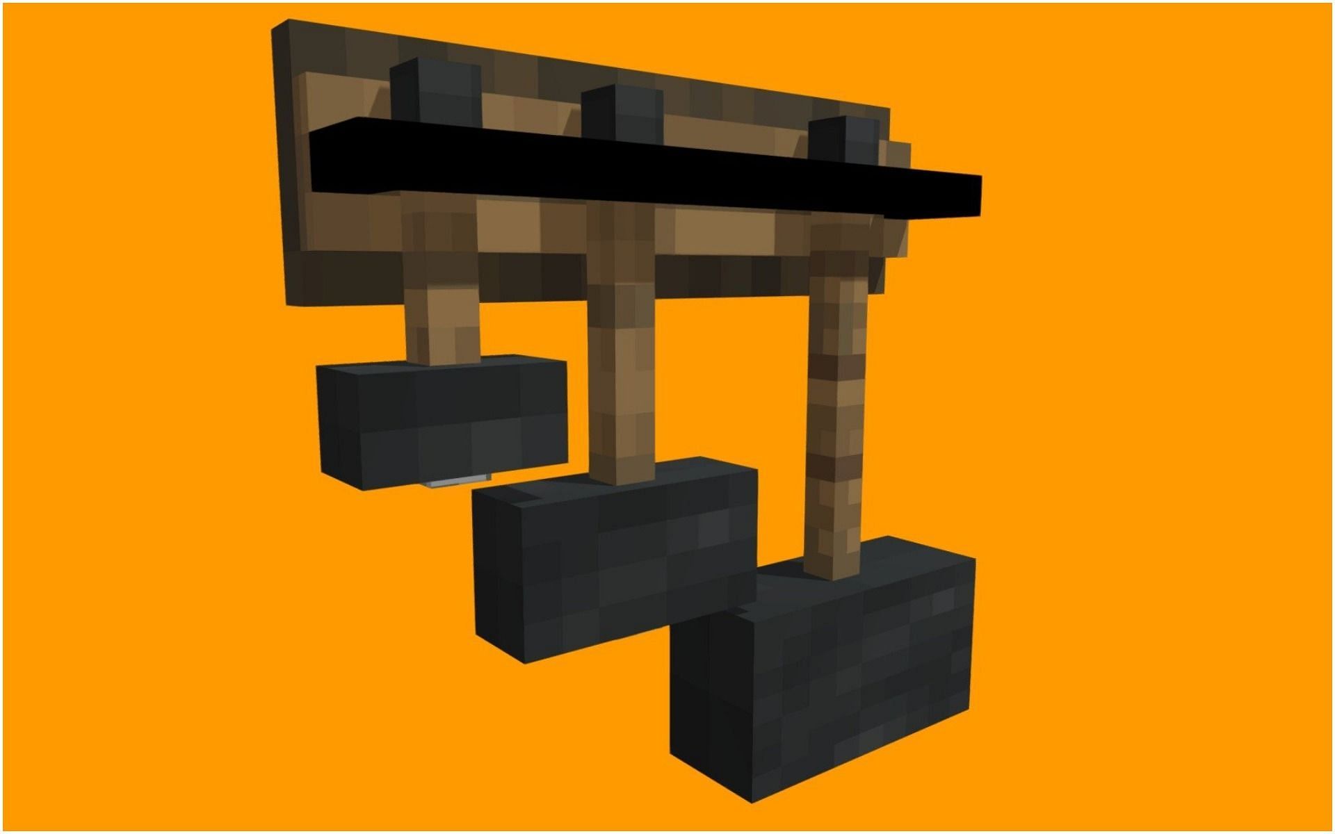 A blacksmith hammer concept in Minecraft (Image via Sketchfab)