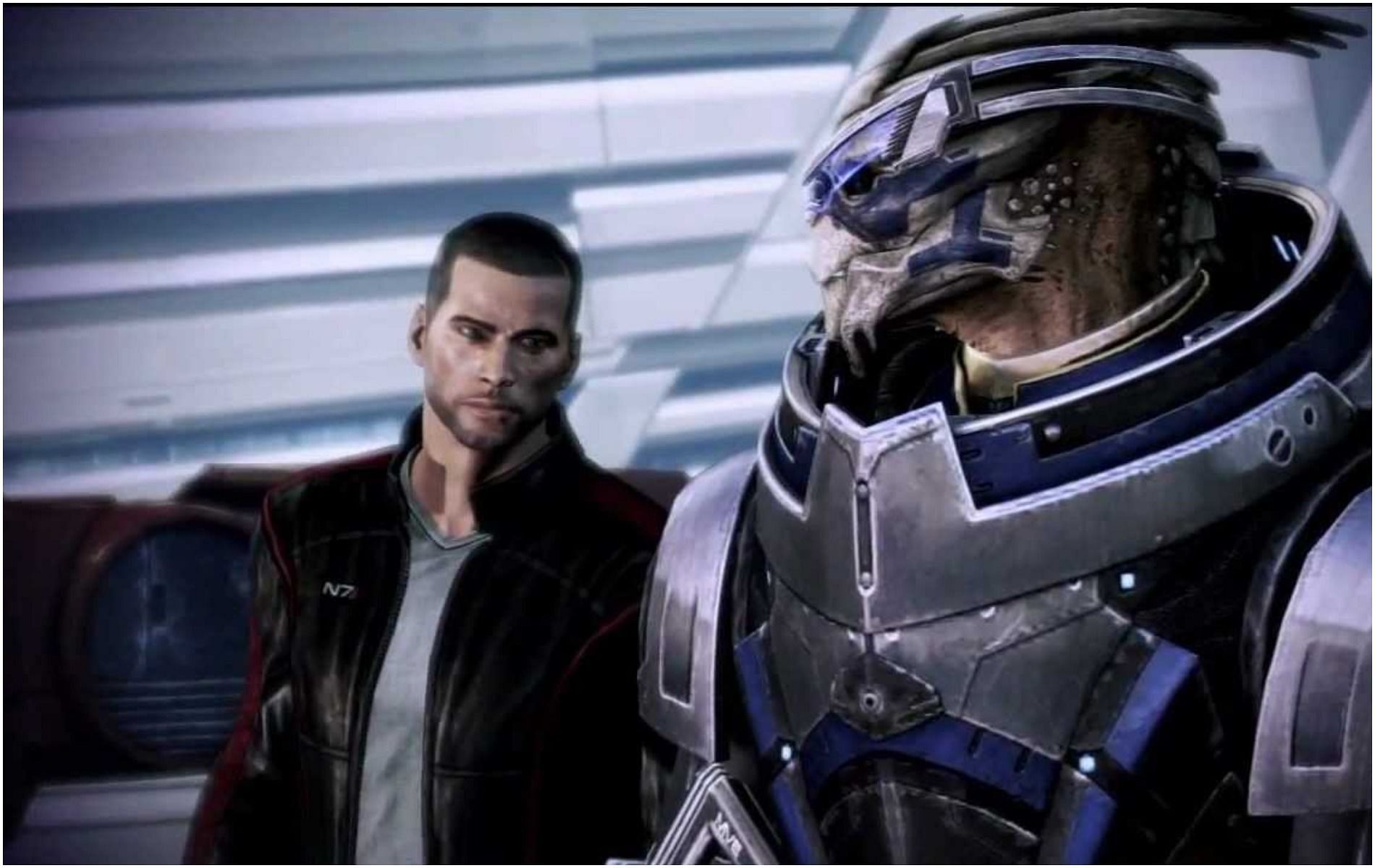 Garrus and Sheppard get ready for some target practice (image via BioWare)