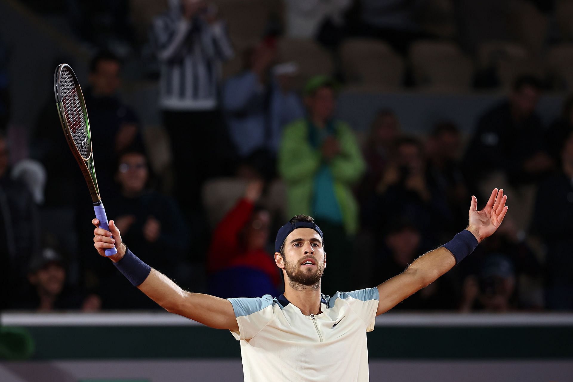 Khachanov beat Cameron Norrie in his last match at the 2022 French Open.