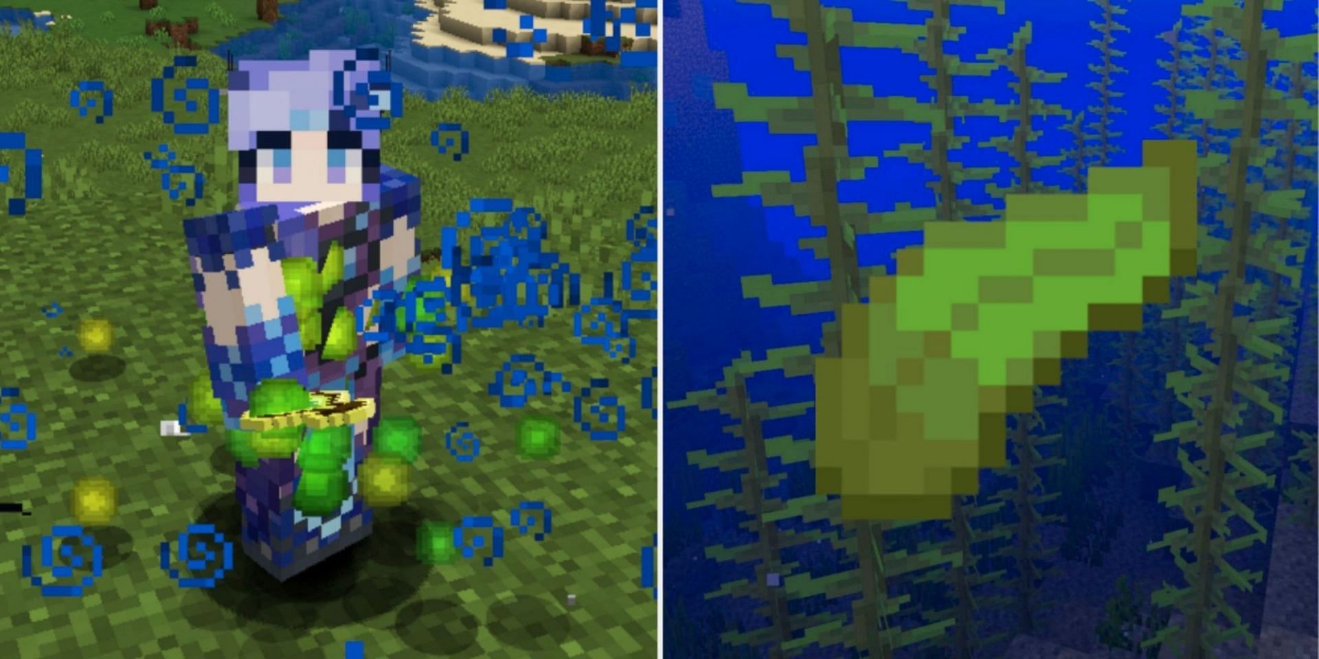 Kelp farms are one of the easiest ways to farm experience points (Image via Mojang)