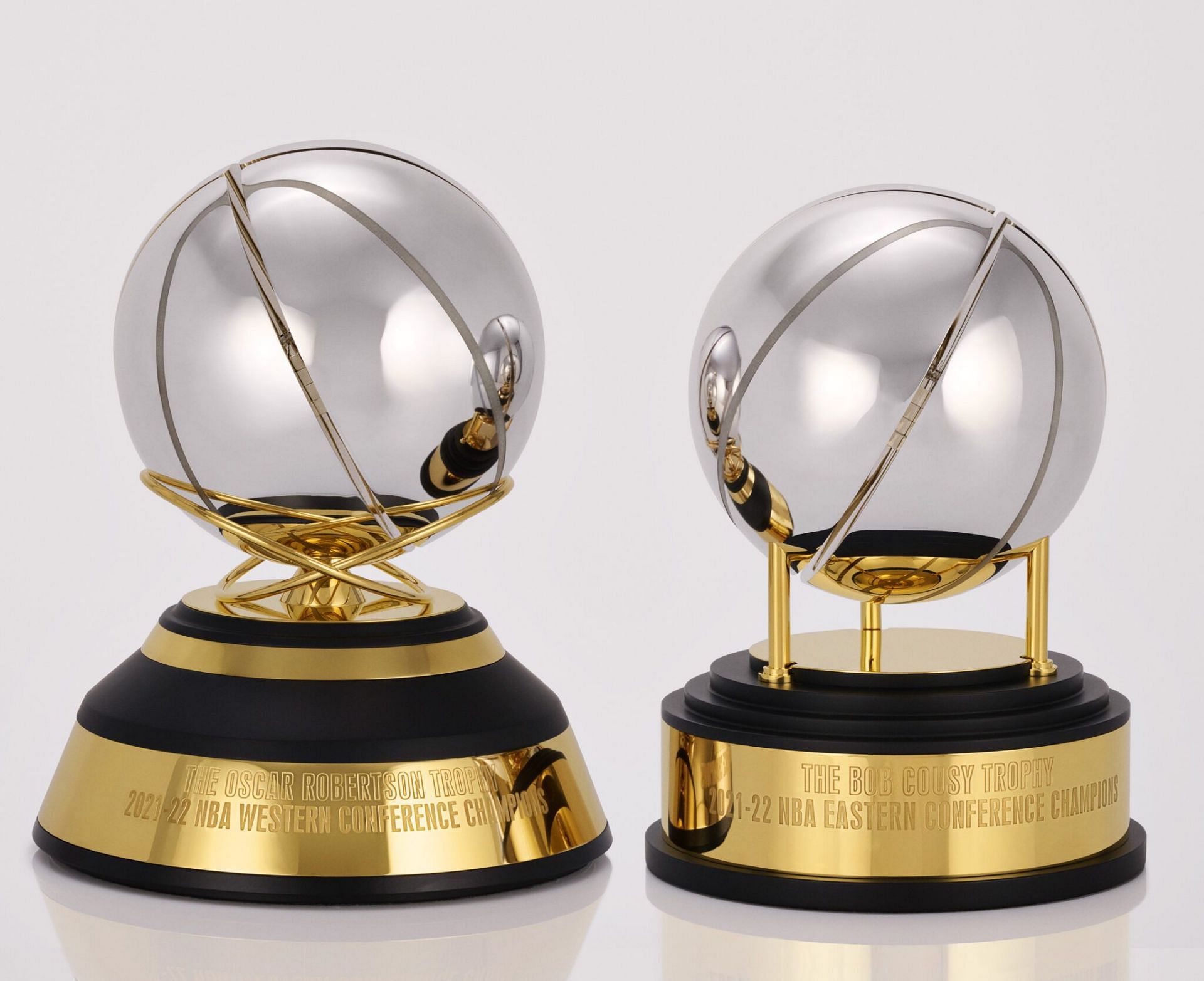 The new Conference Championship trophies. (Photo: NBA.com)