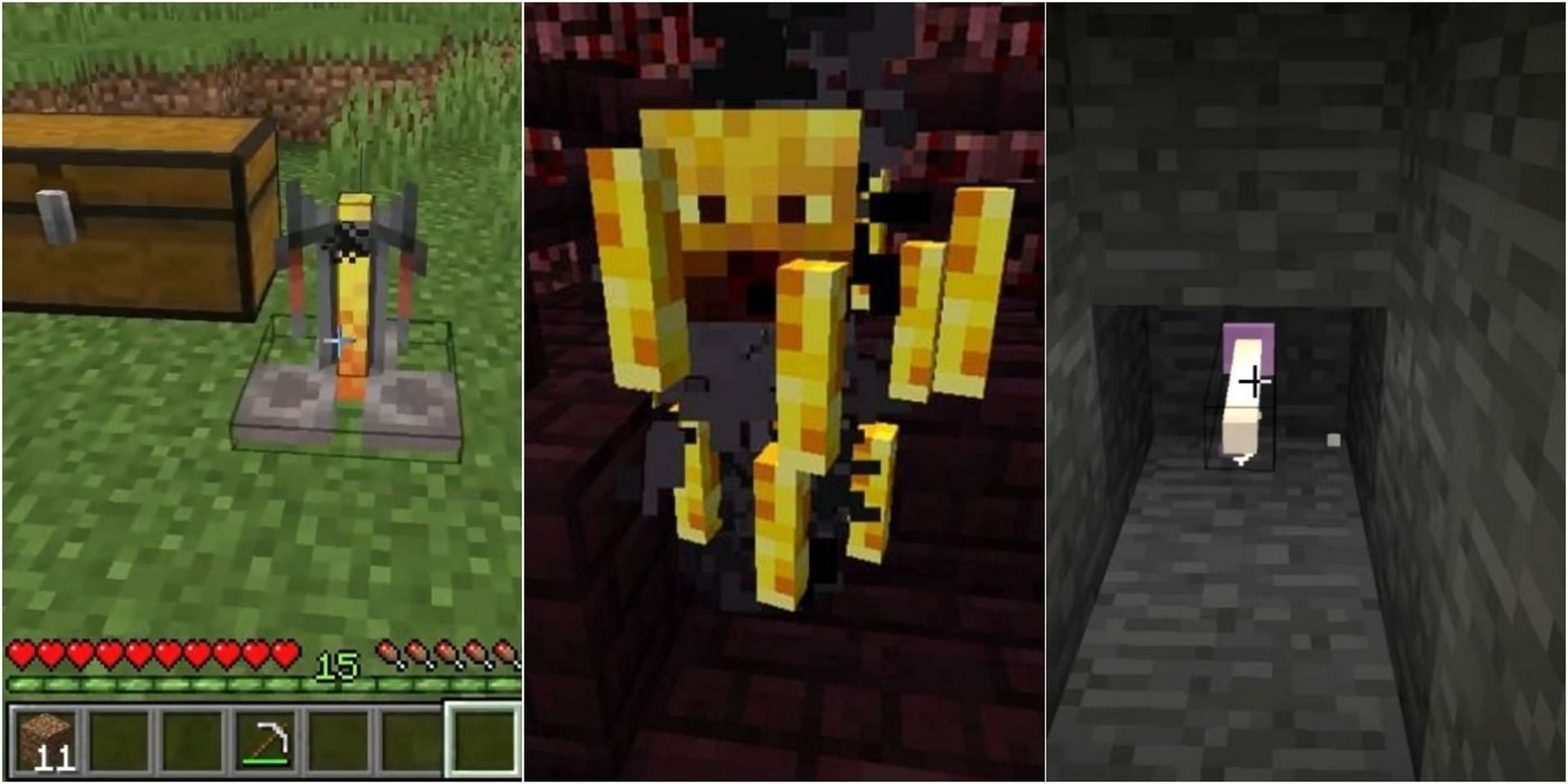 Blaze rods are nearly always required to complete Survival Mode&#039;s story (Image via Mojang)
