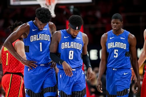 Orlando Magic in action against the Atlanta Hawks