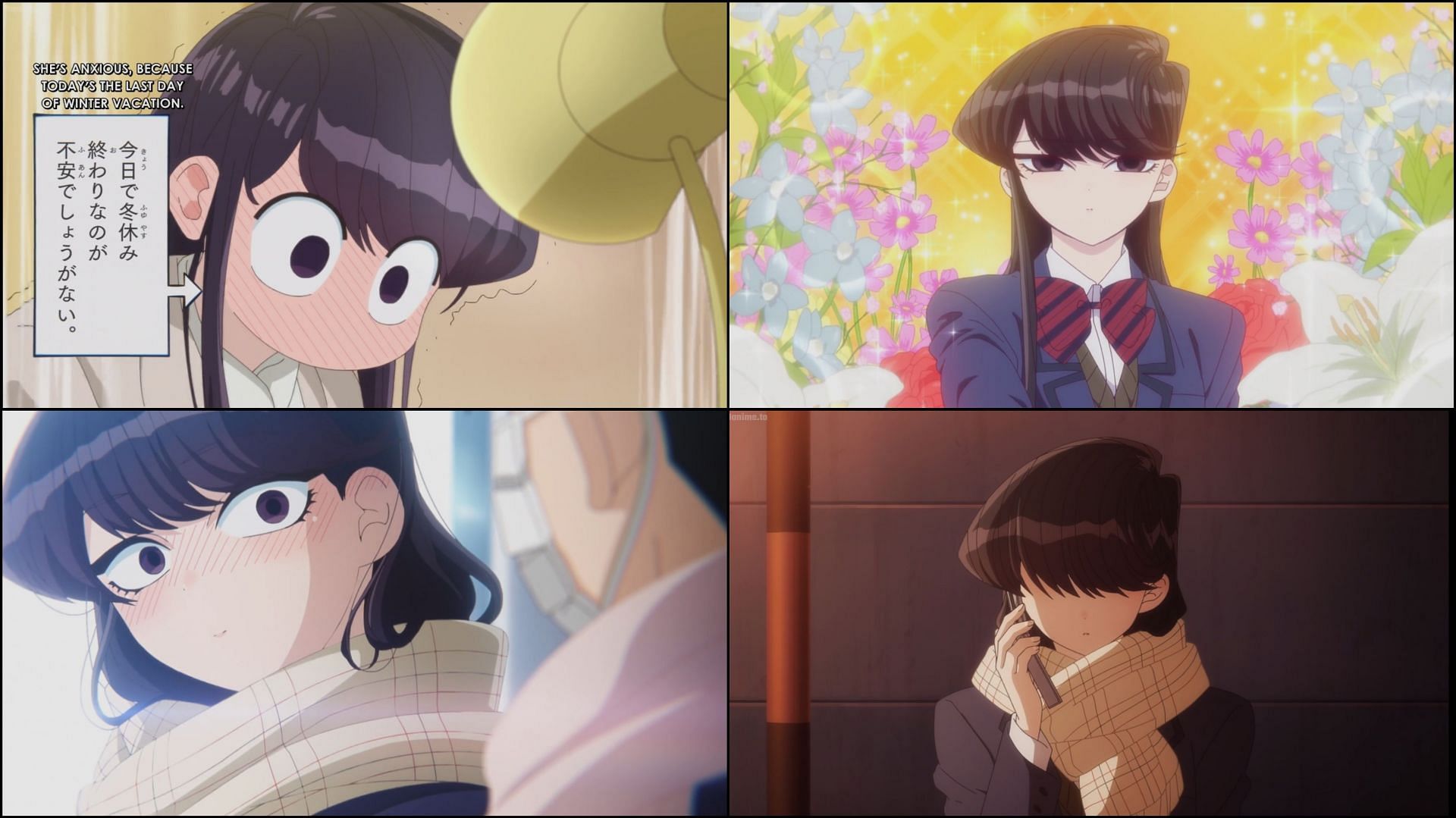 Various shades of Shouko in Komi Can&rsquo;t Communicate episode 19 (Image via OLM Studio)