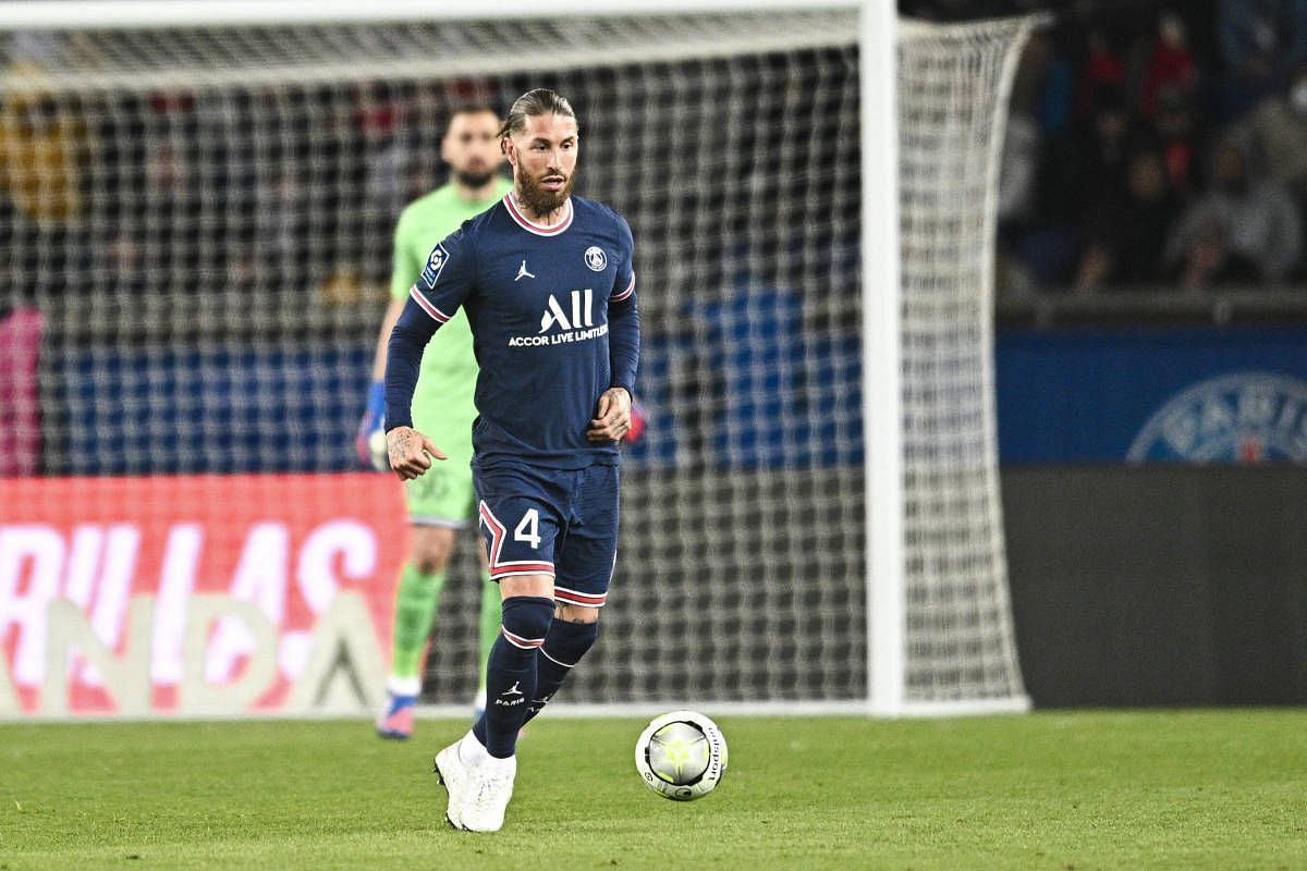 Sergio Ramos in action for Paris Saint-Germain