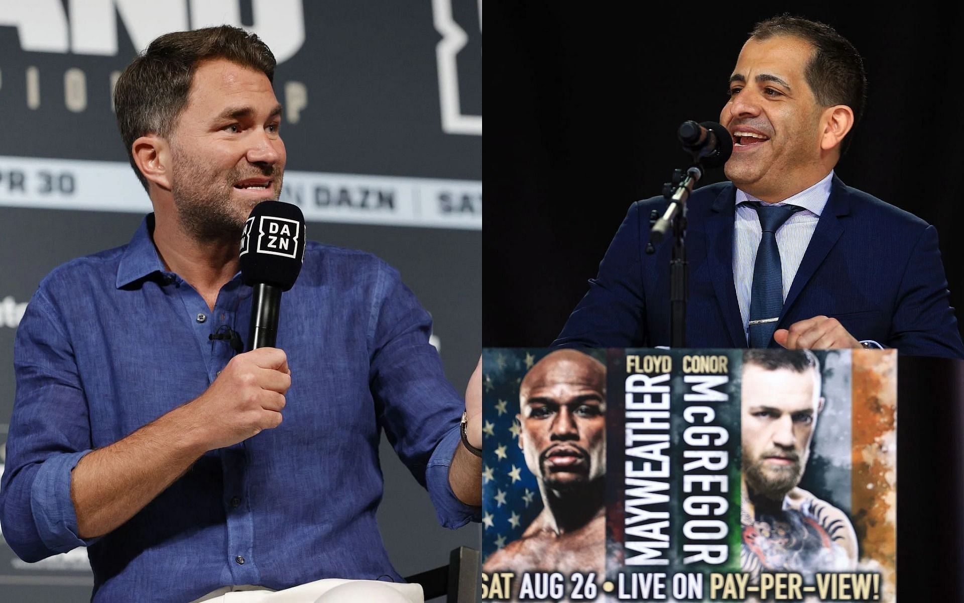 Eddie Hearn (L) doesn&#039;t seem to be liked by his fellow promoter Stephen Espinoza (R).