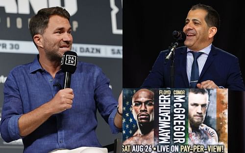 Eddie Hearn (L) doesn't seem to be liked by his fellow promoter Stephen Espinoza (R).