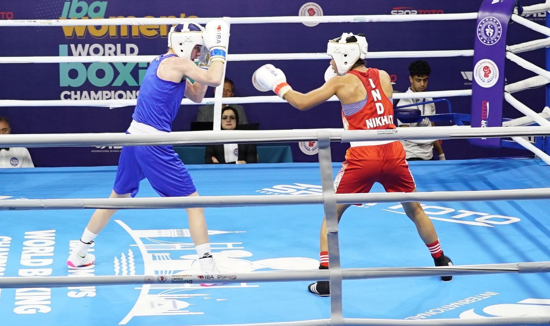India&#039;s Nikhat Zareen in action during World Boxing Championships in Turkey. (File picture. Photo credits BFI)